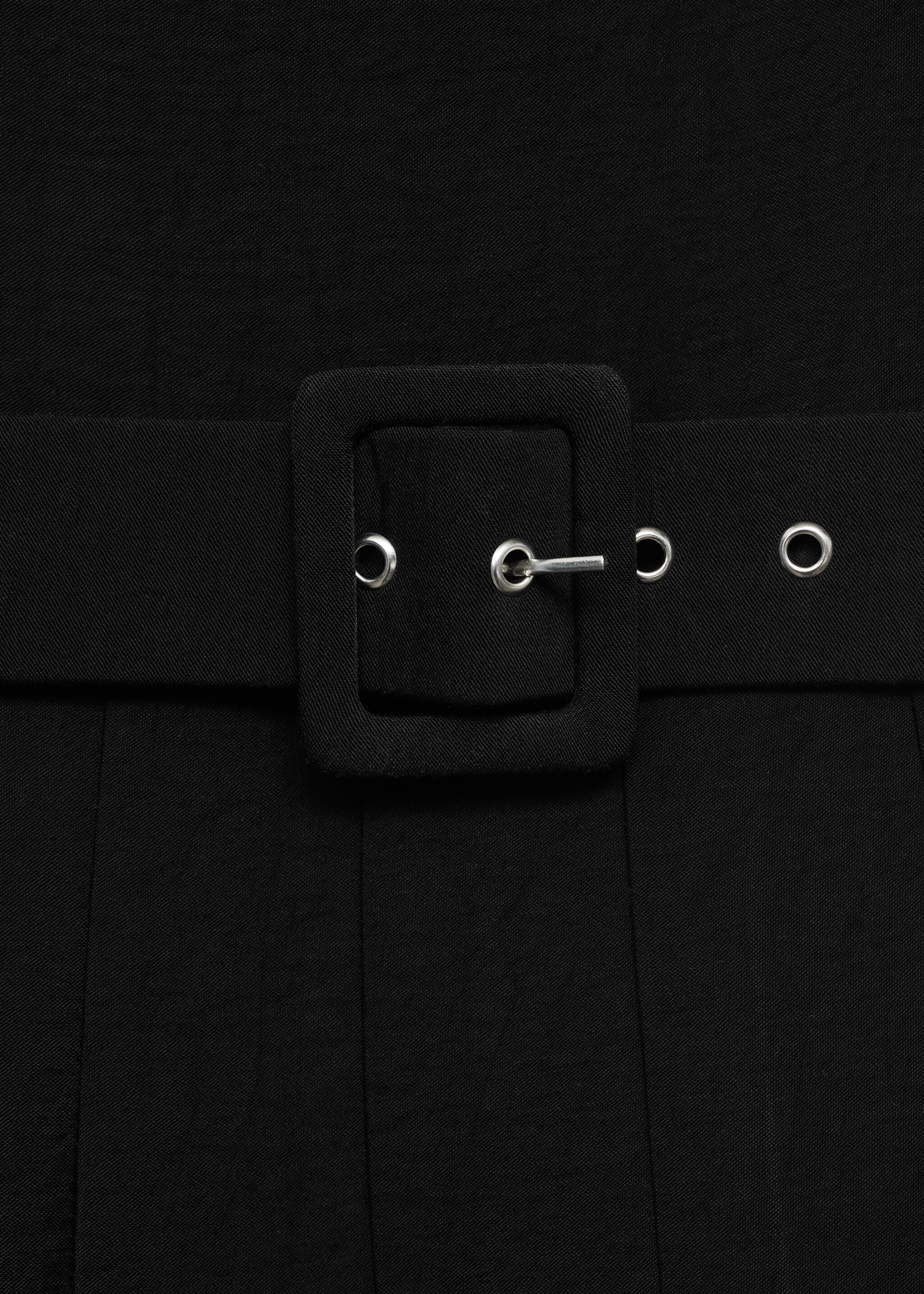 Robe midi évasée ceinture - Détail de l'article 8, Noir. Ref: 87005735-00.