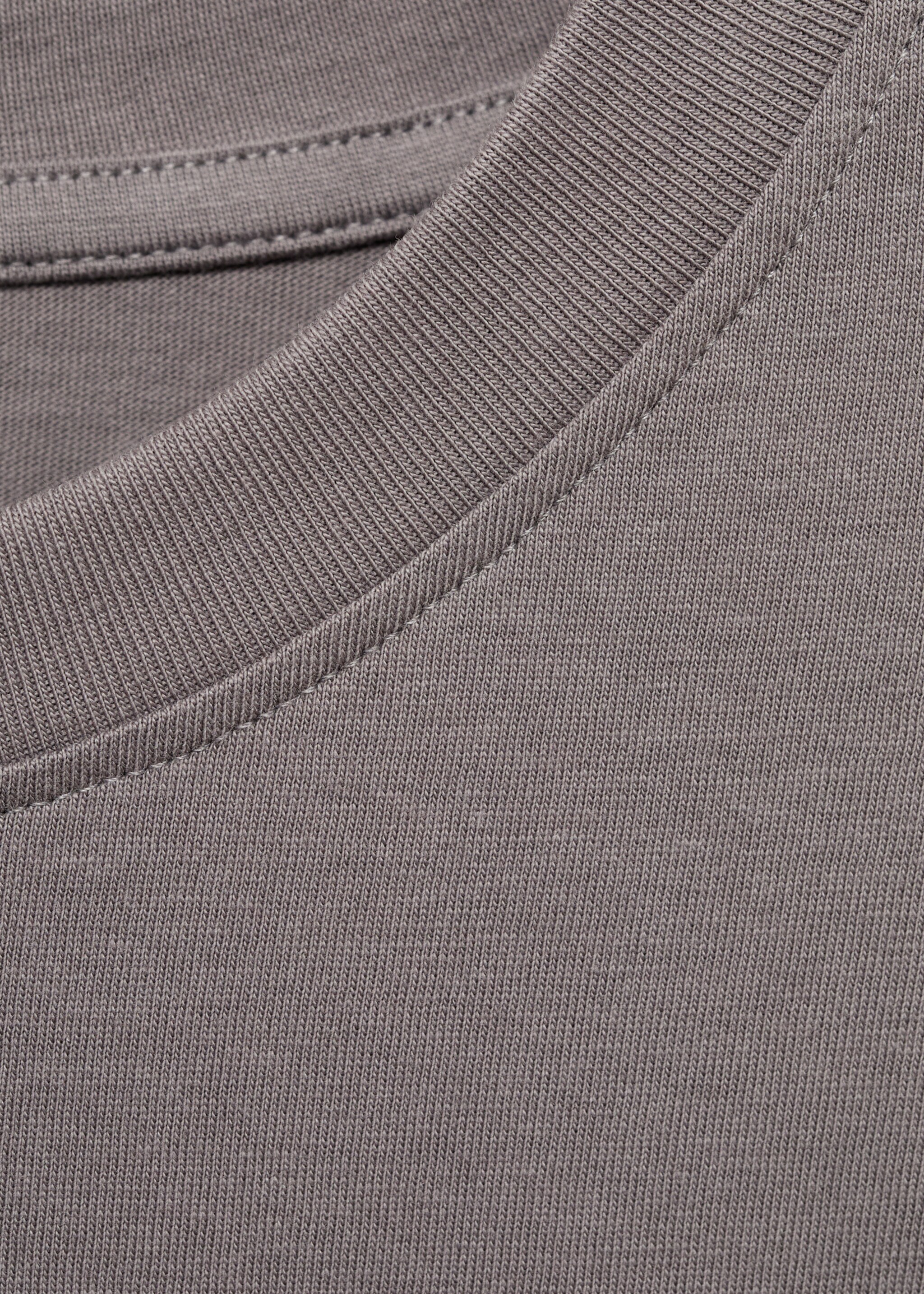 Message cotton T-shirt - Details of the article 0, Charcoal. Ref: 87005741-00.