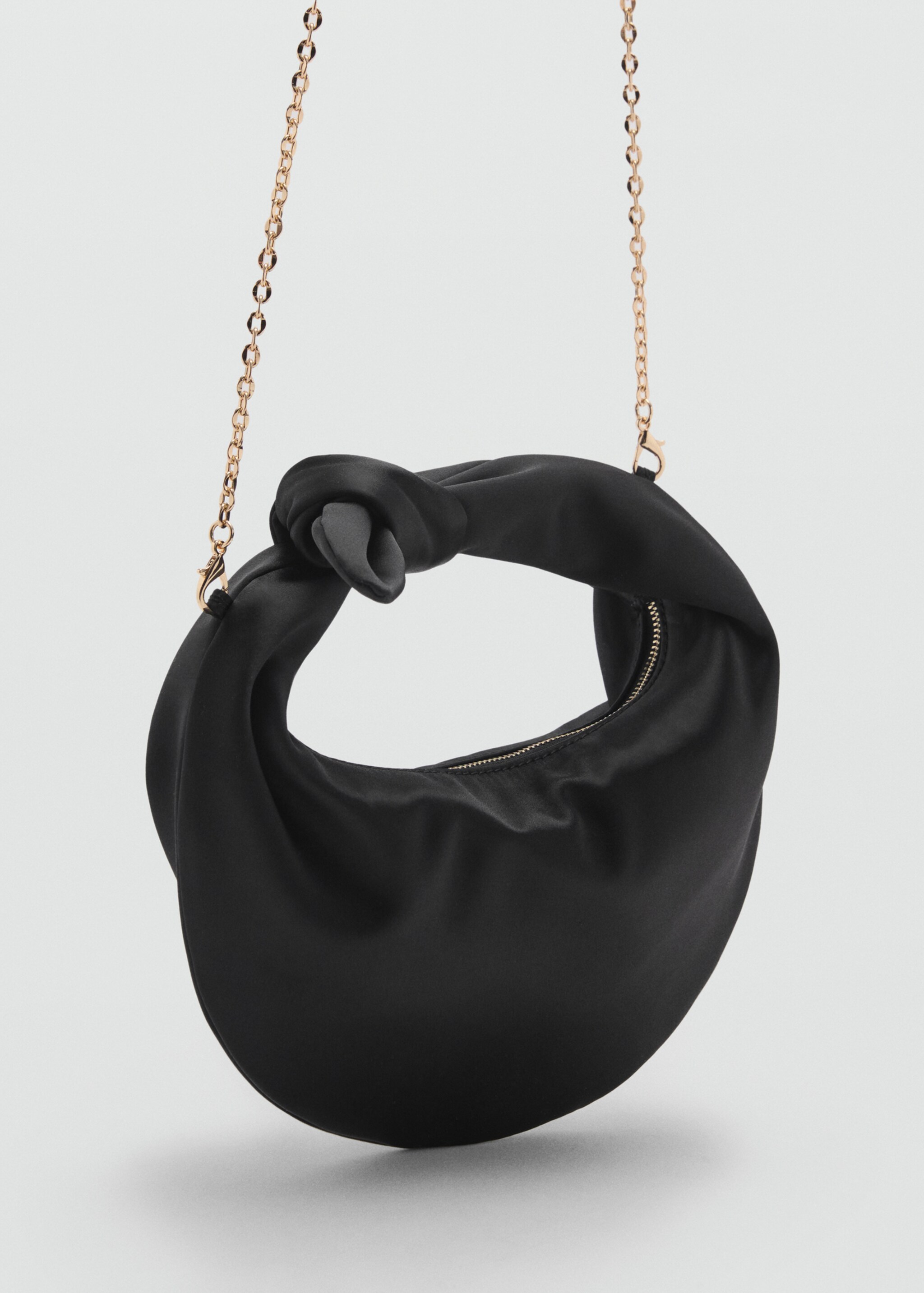 Satin handbag - Medium plane, Black. Ref: 87005748-00.