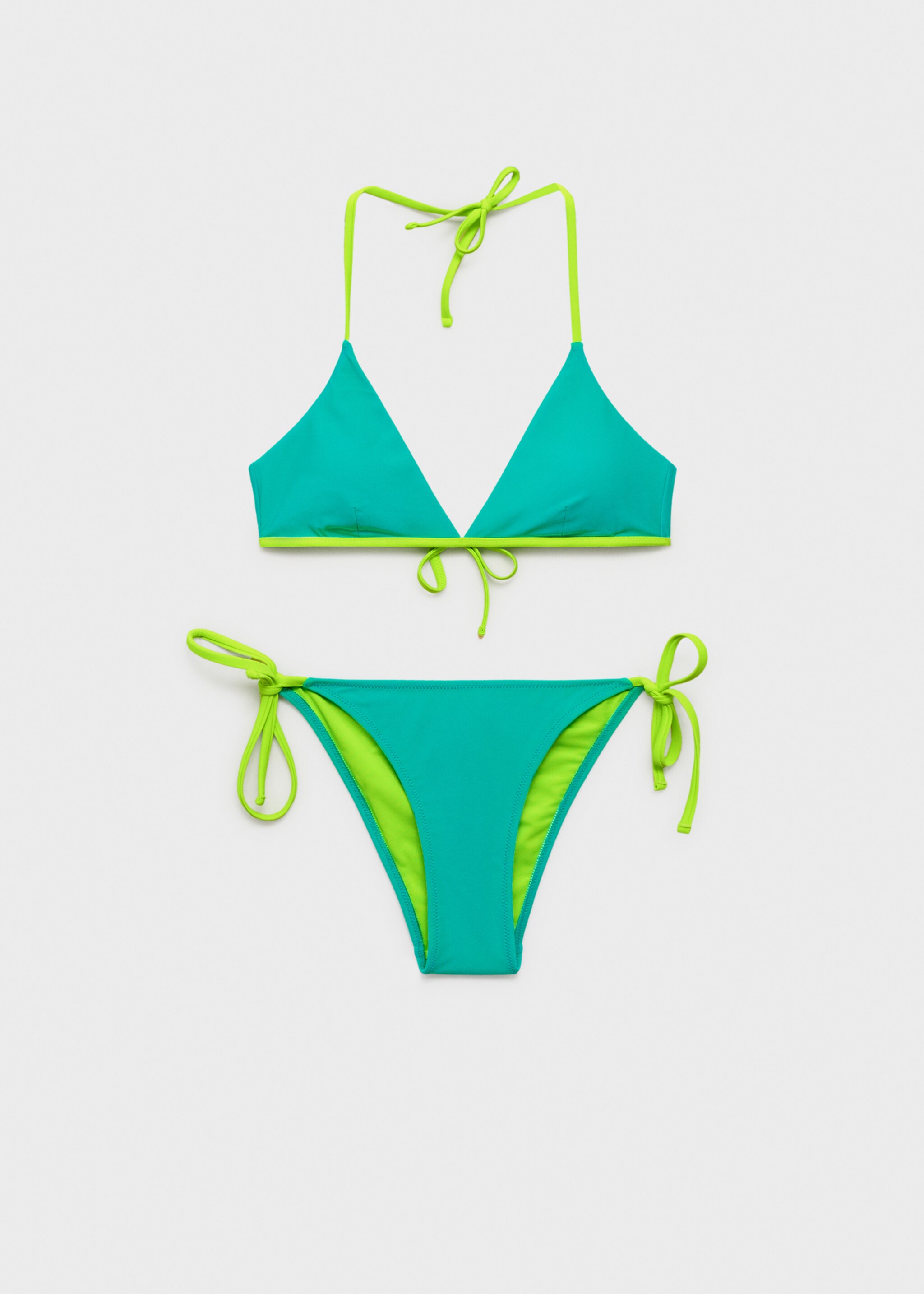 Zweifarbiger Bikini - Artikel ohne Model, Türkis. Ref: 87005761-00.