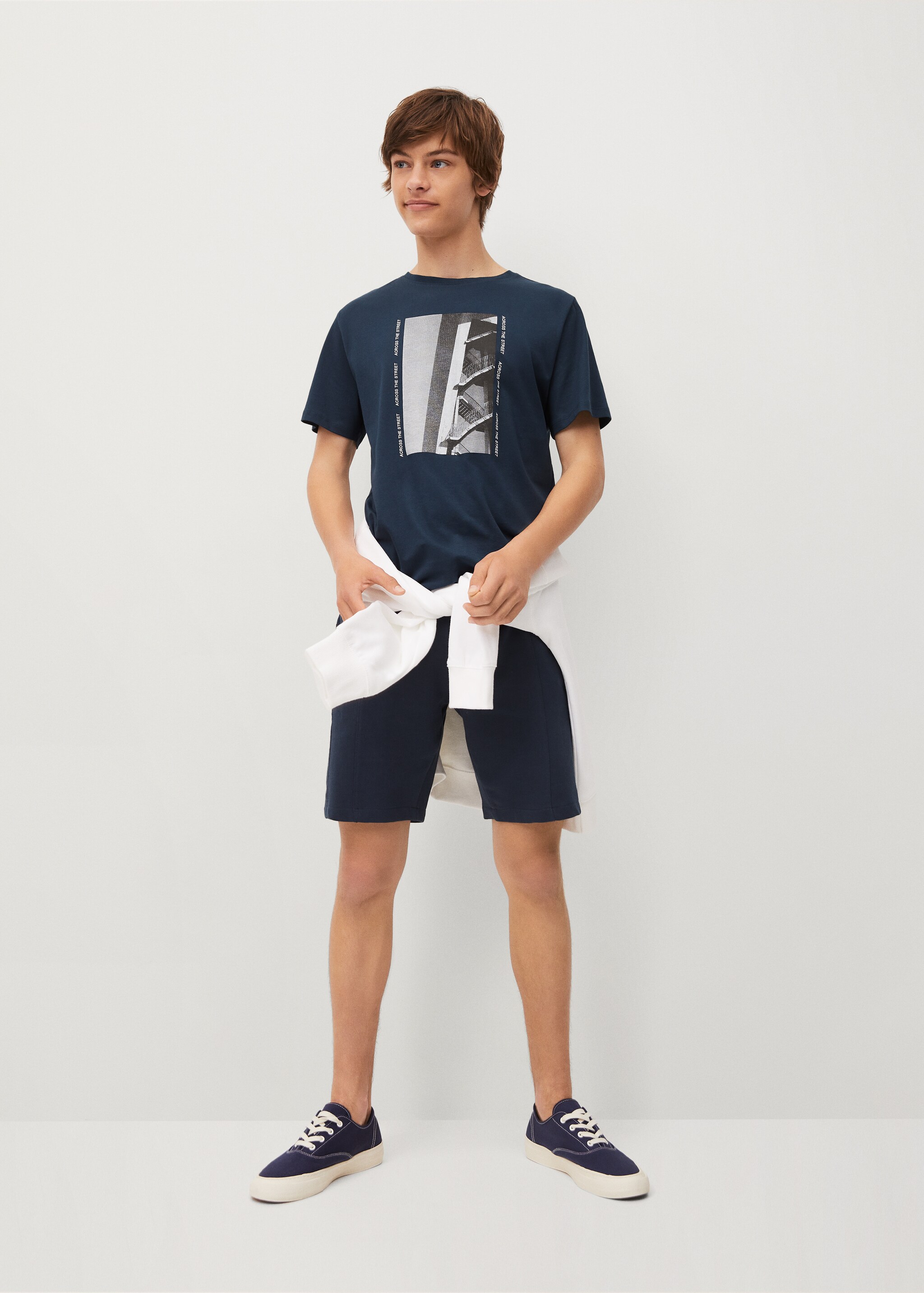 Camiseta algodón orgánico estampada - Plano medio