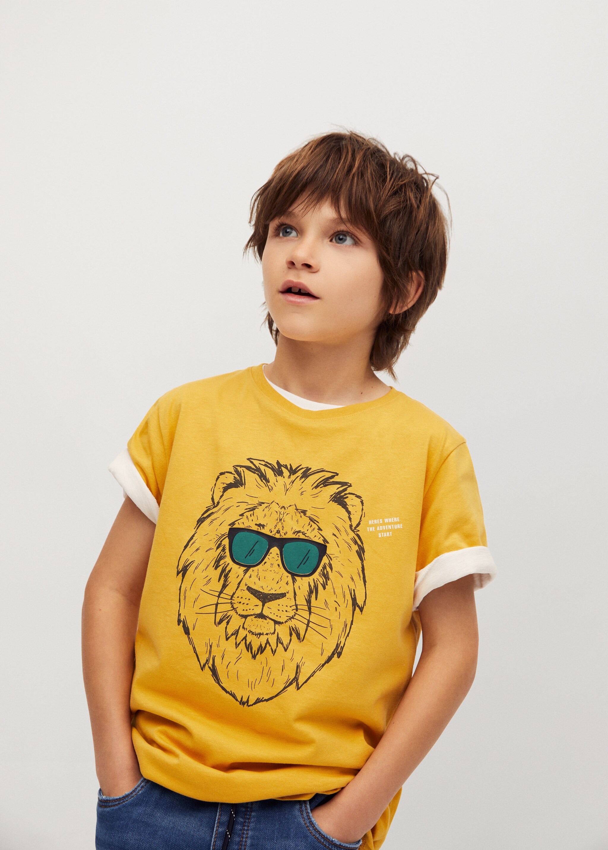 Camiseta algodón estampada - Plano medio
