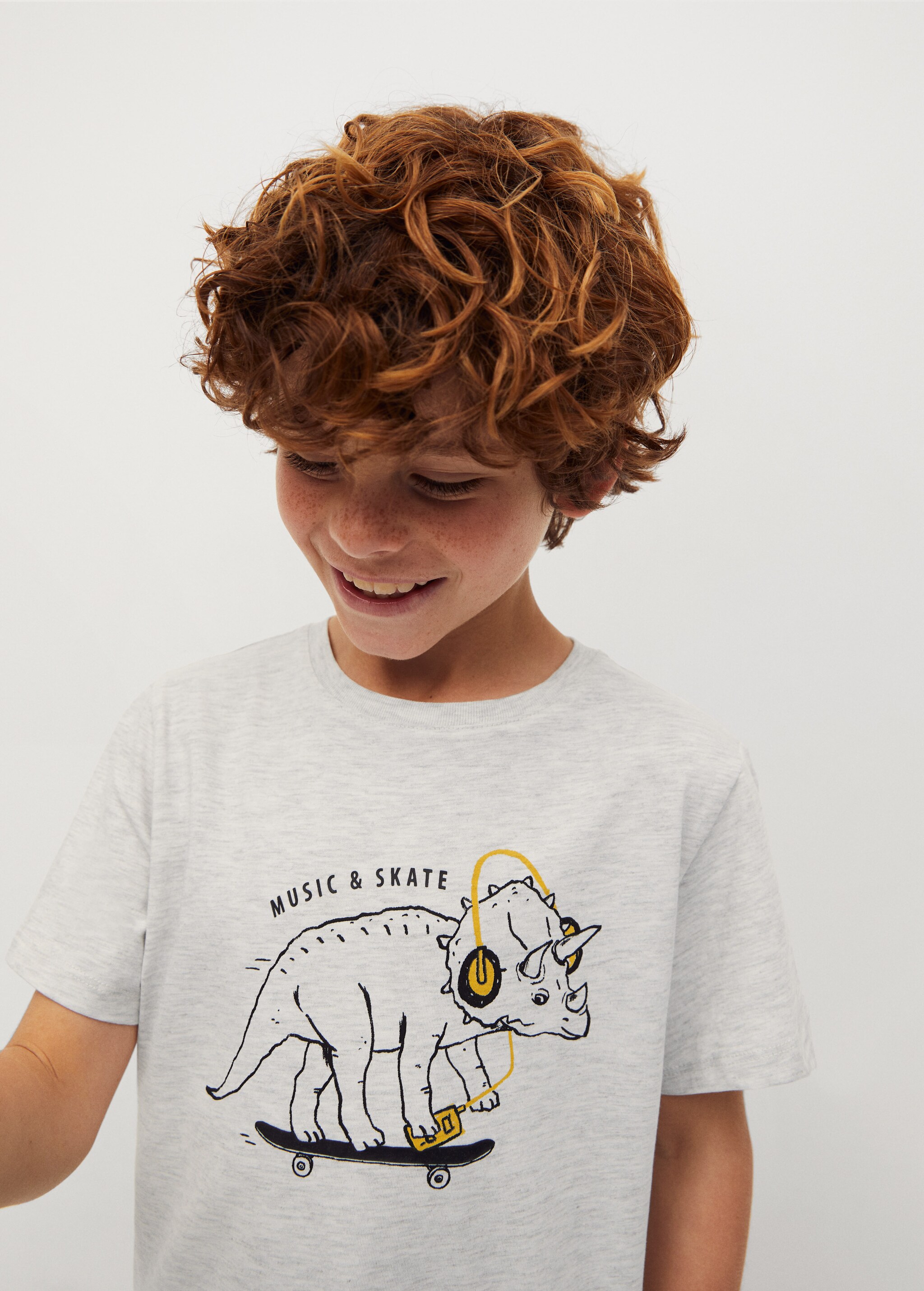 Camiseta algodón estampada - Plano medio