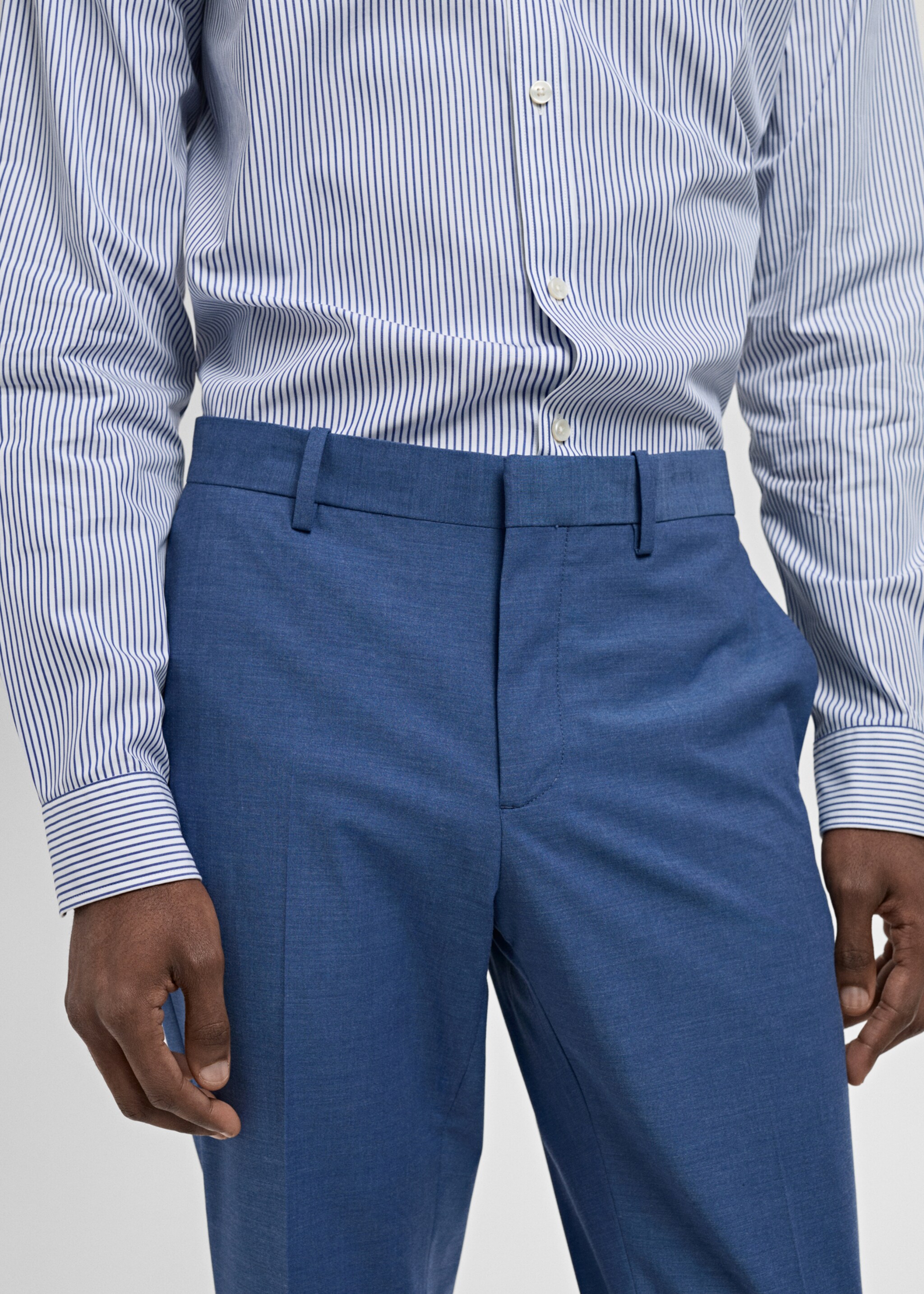 Pantalon costume Parí super slim-fit - Détail de l'article 1, Bleu. Ref: 87005939-00.