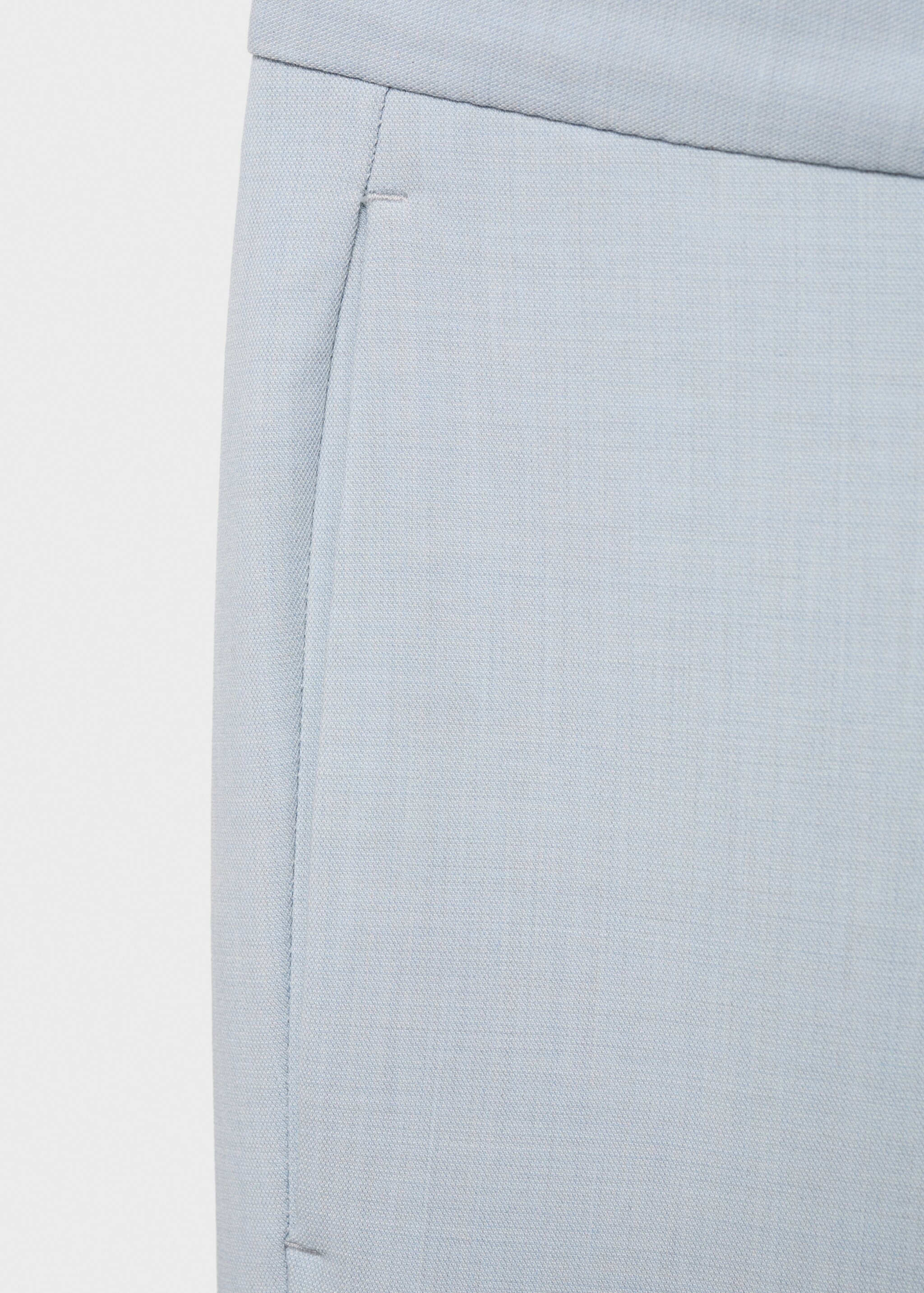 Stretch fabric super slim-fit suit trousers - Details of the article 8, Sky Blue. Ref: 87005940-00.