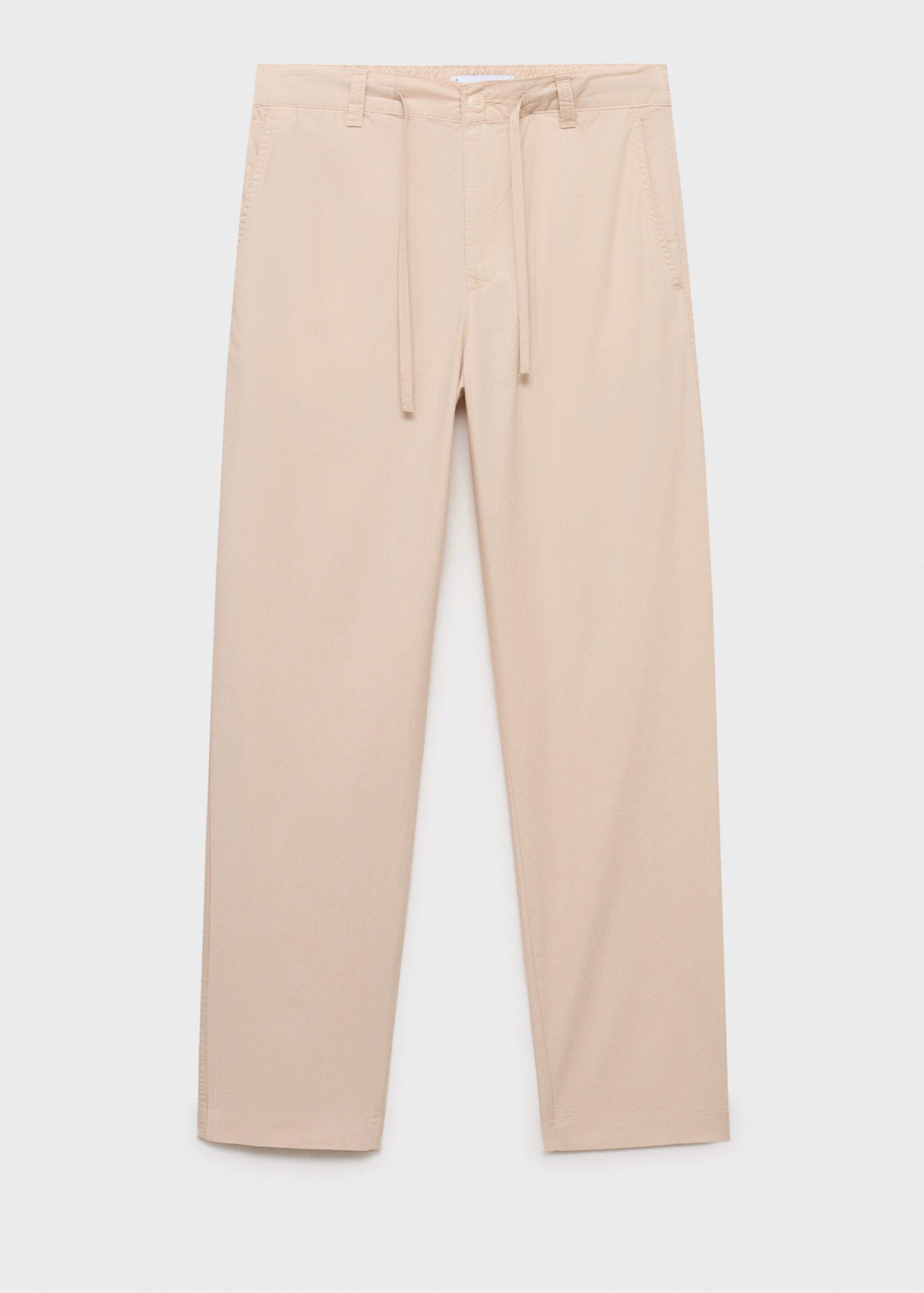 Poplin cotton trousers - Article without model, Ecru. Ref: 87005941-00.