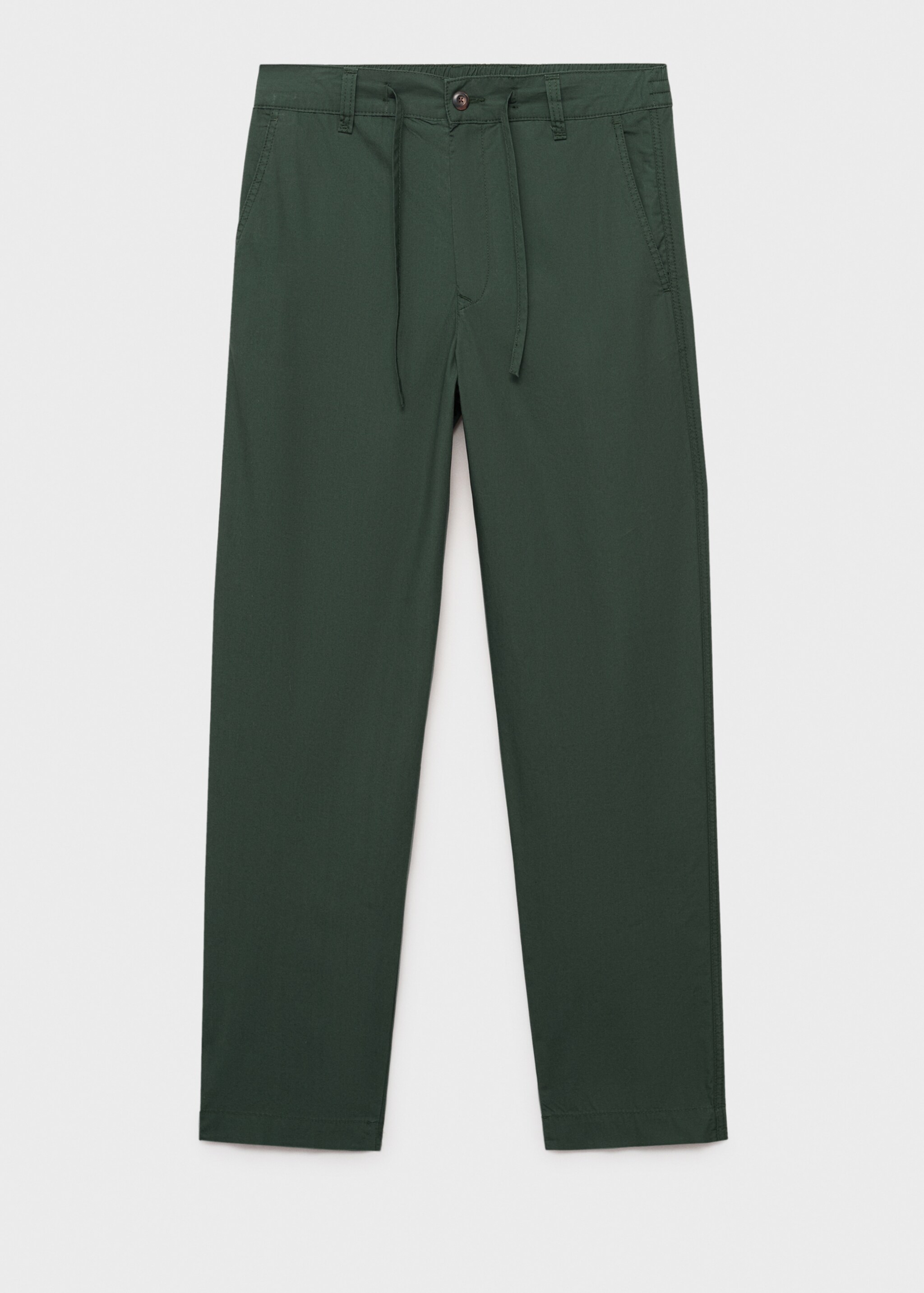 Pantalon en popeline de coton - Article sans modèle, Vert foncé. Ref: 87005941-00.