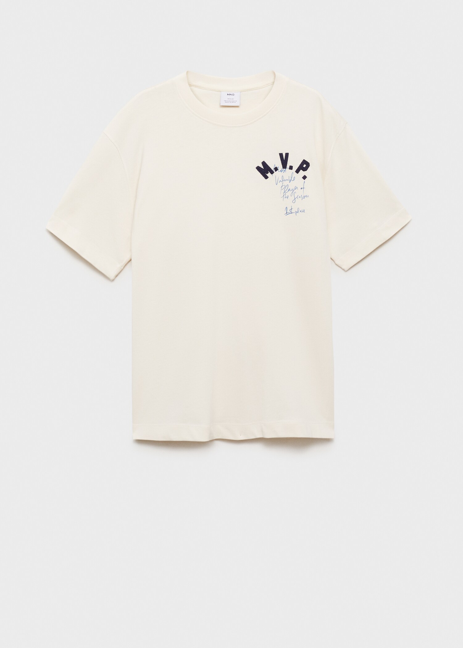 Embroidered cotton T-shirt - Article without model