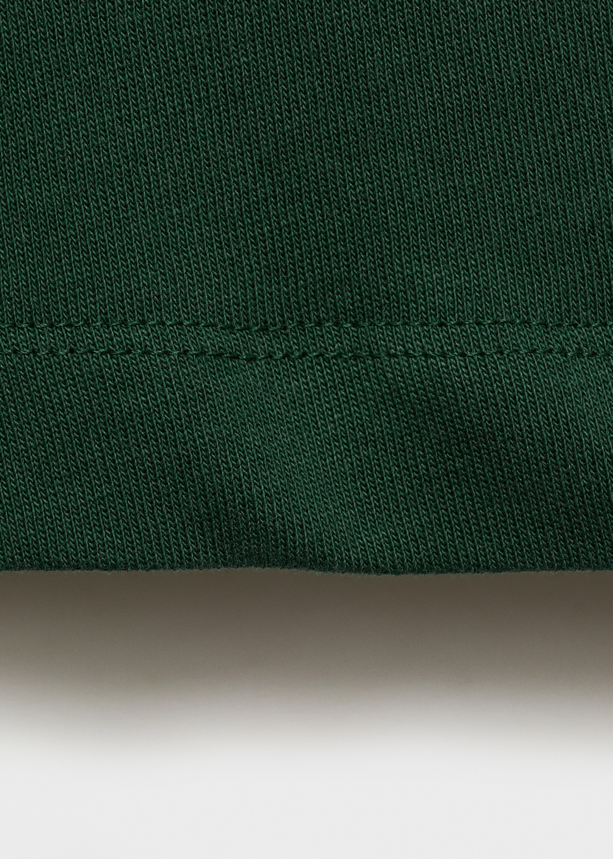 100% cotton embroidered t-shirt - Details of the article 0, Dark Green. Ref: 87005944-00.