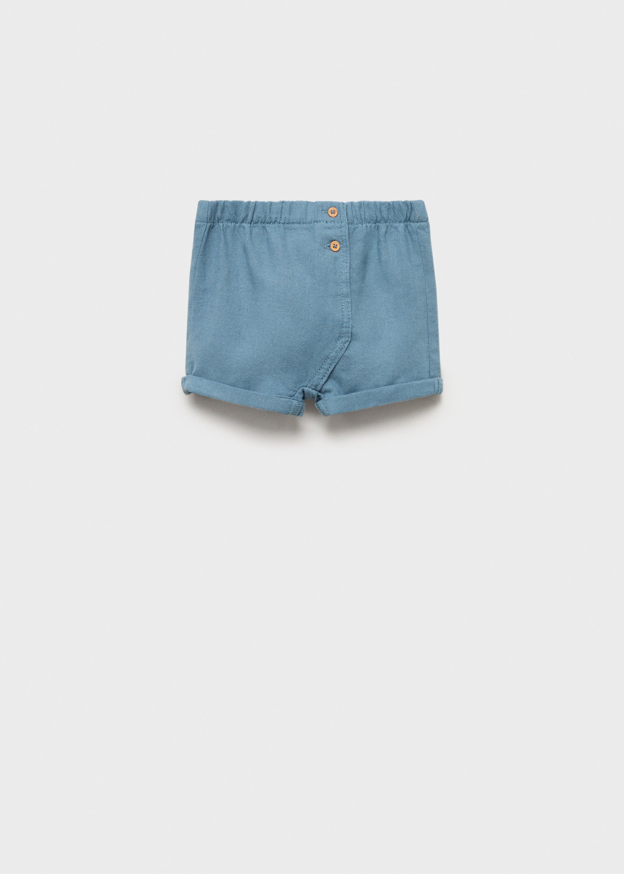 Linen and cotton shorts - Article without model, Green. Ref: 87005951-00.