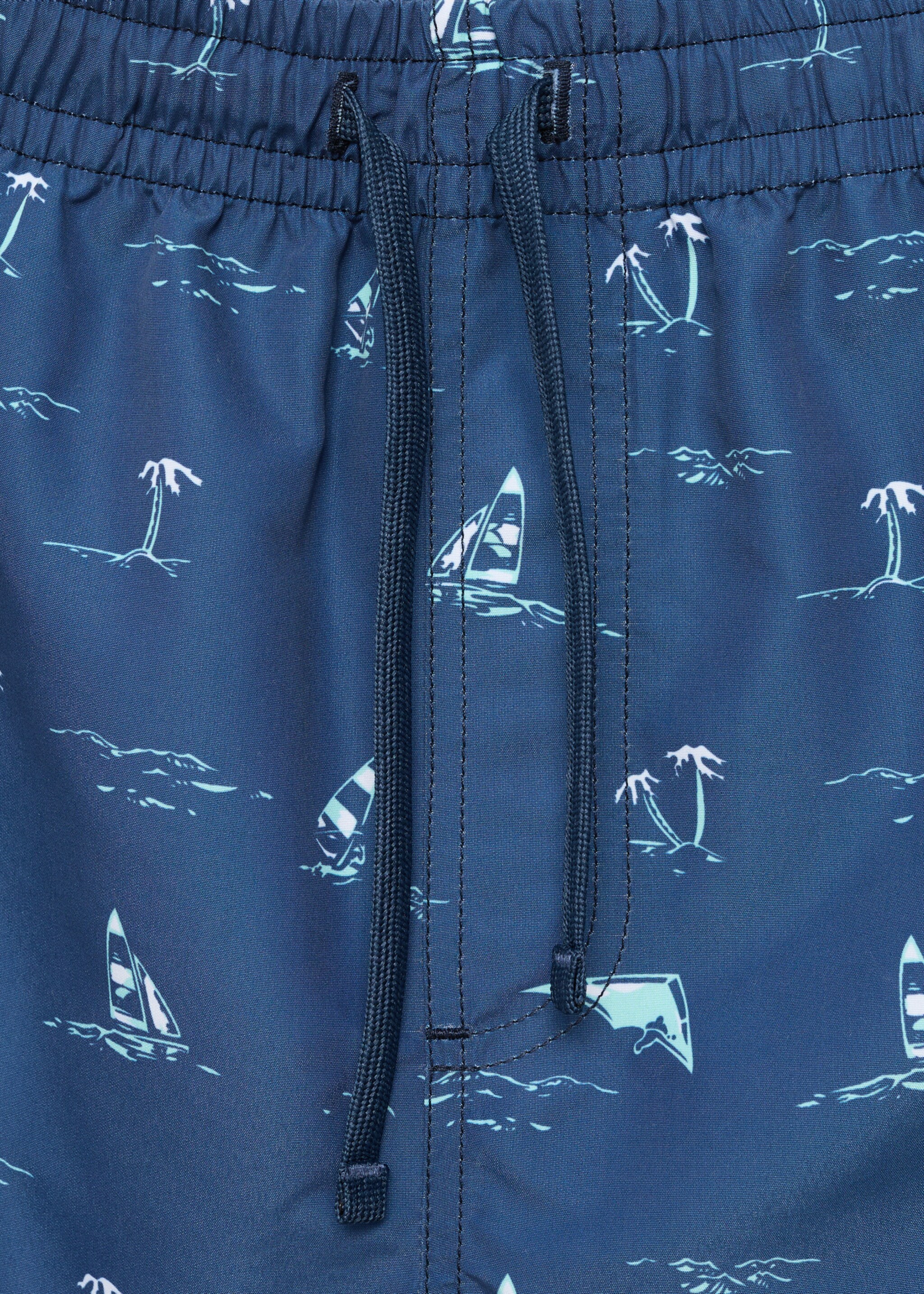 Maillot de bain imprimé palmiers - Détail de l'article 0, Bleu. Ref: 87005959-00.