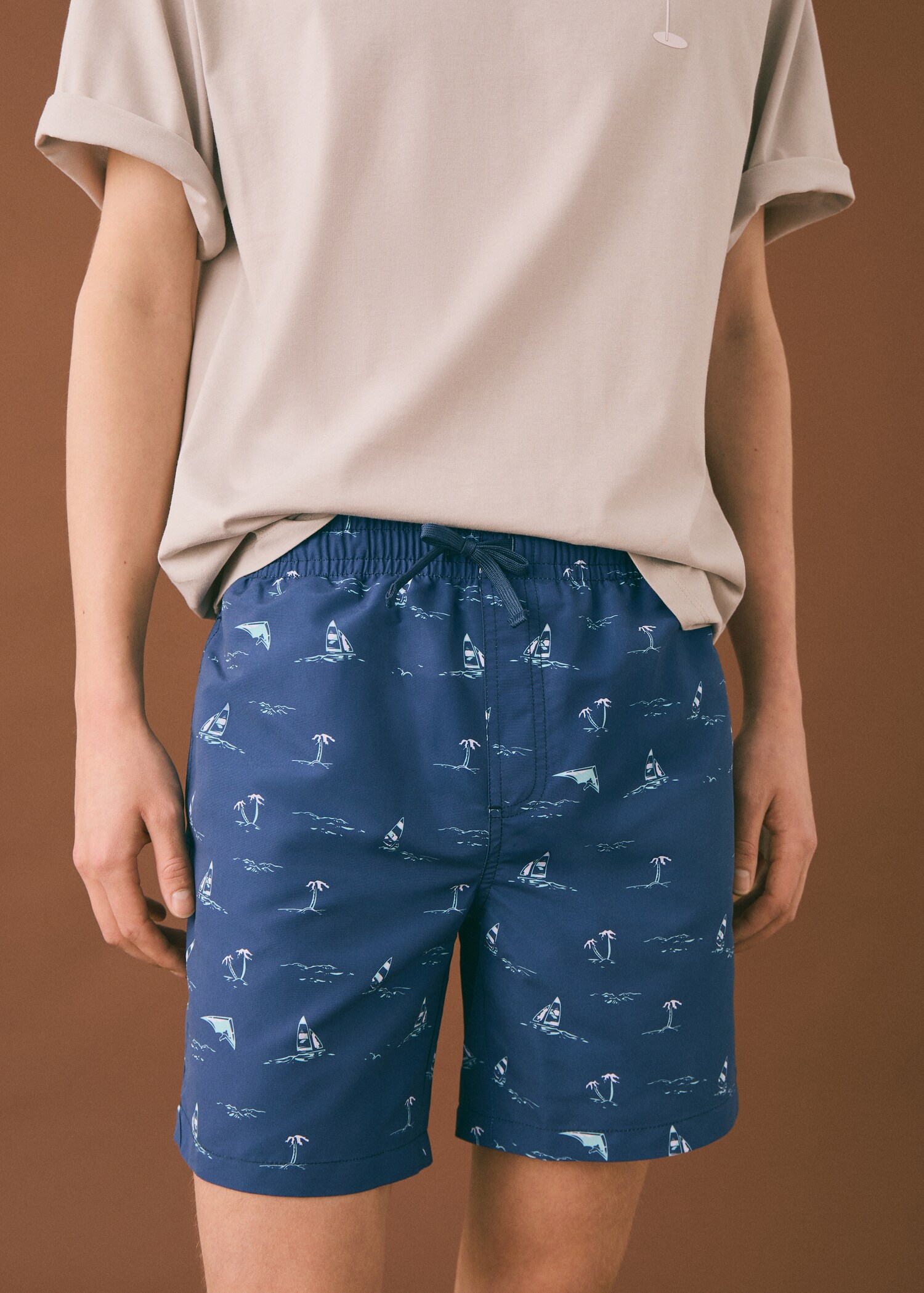 Maillot de bain imprimé palmiers - Détail de l'article 1
