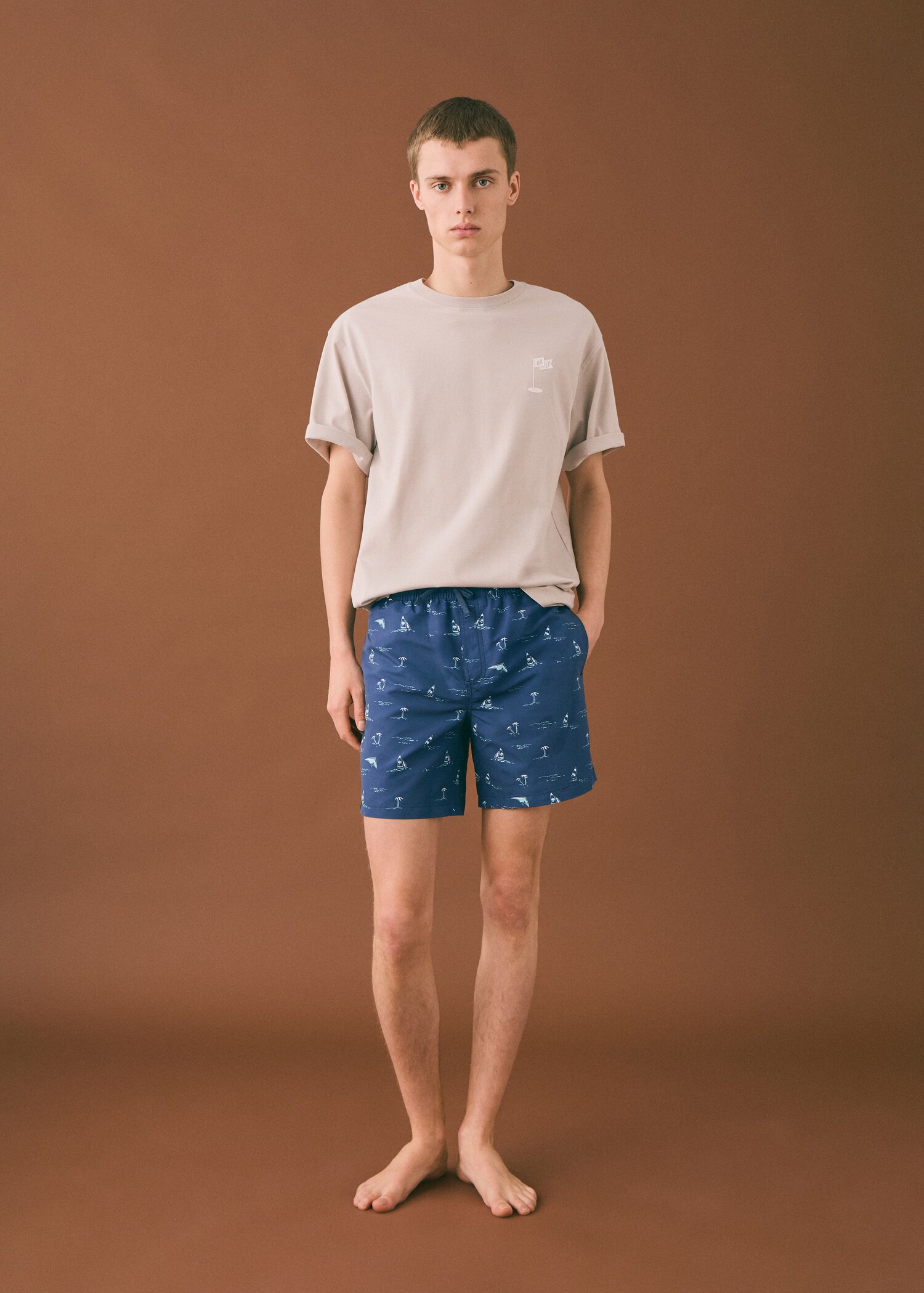 Maillot de bain imprimé palmiers - Détail de l'article 2