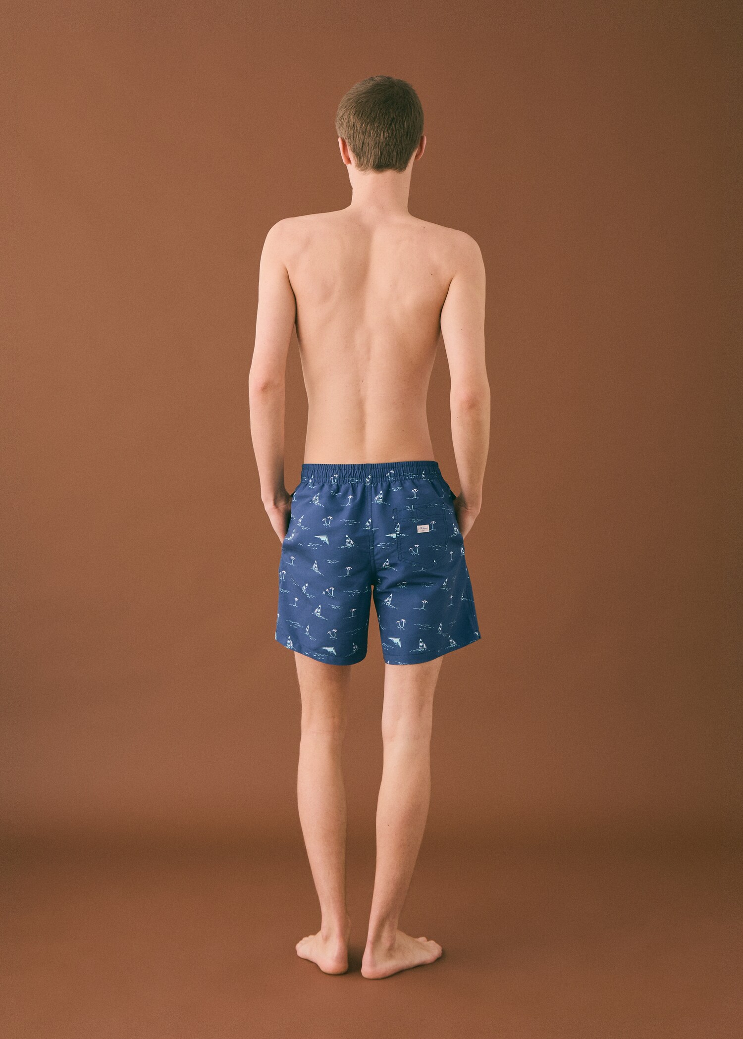 Maillot de bain imprimé palmiers - Verso de l’article