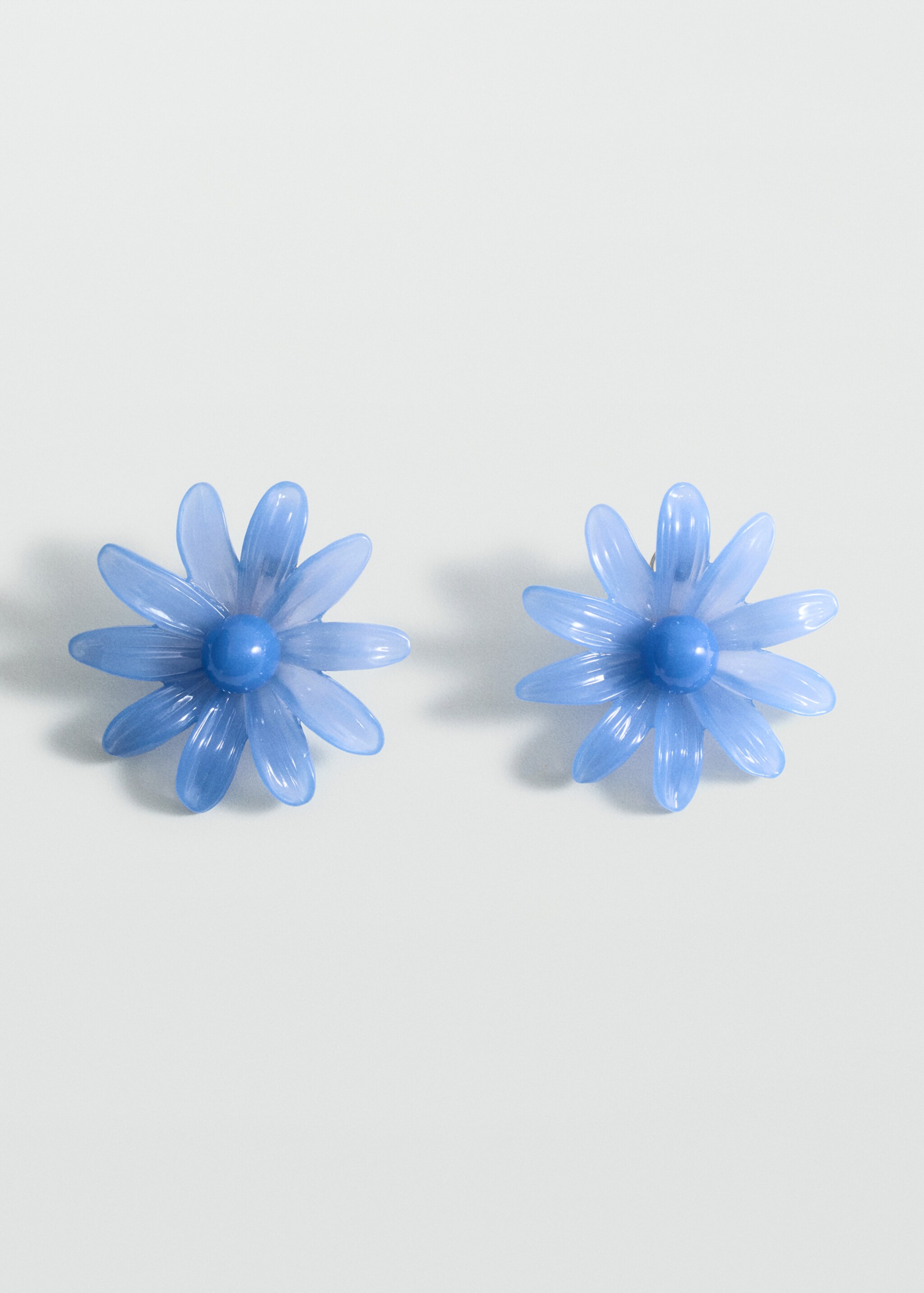 Pendientes diseño flor - Artículo sin modelo, Azul. Ref: 87005962-00.