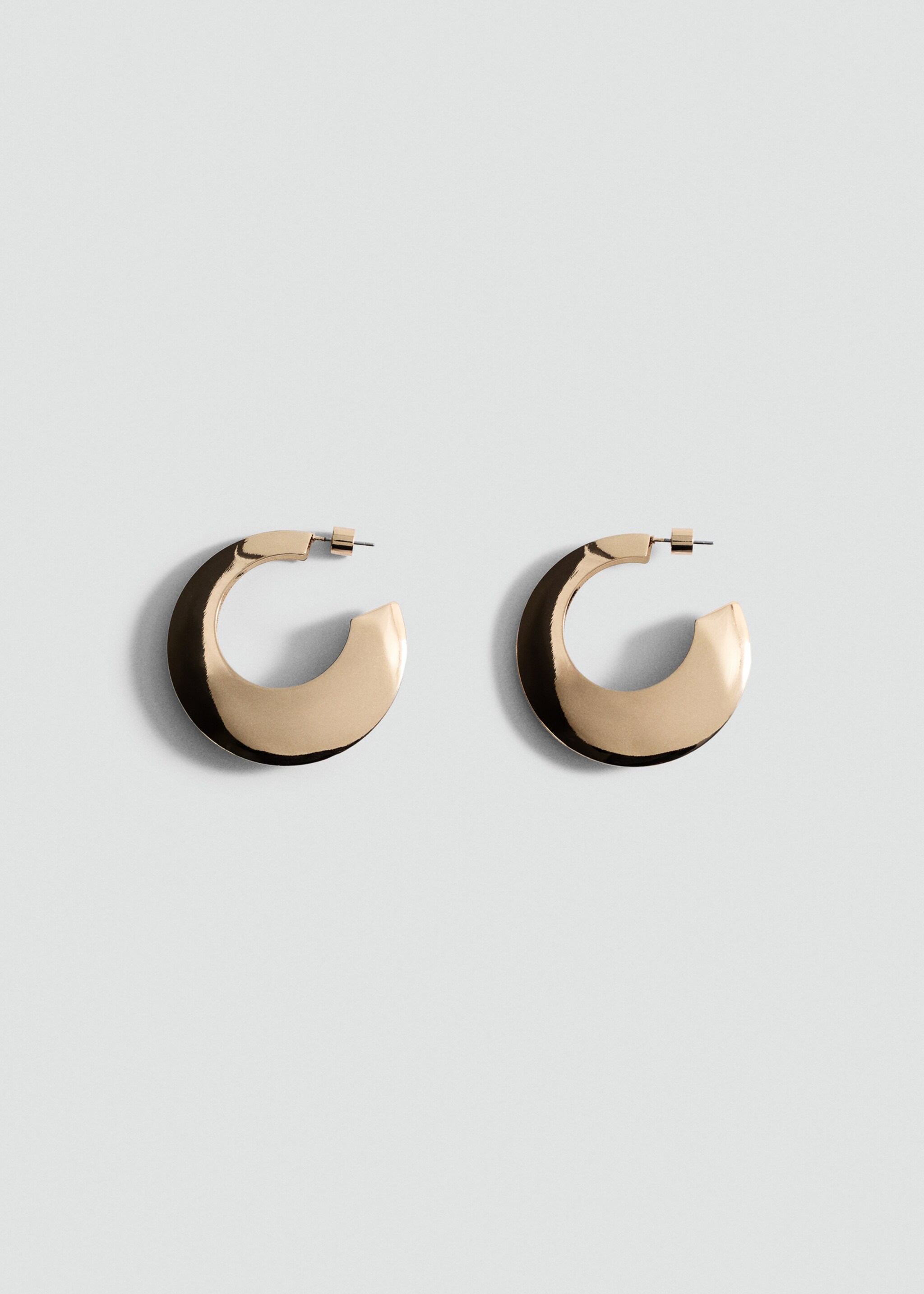 Wide hoop earrings - Article without model, Gold. Ref: 87005965-00.