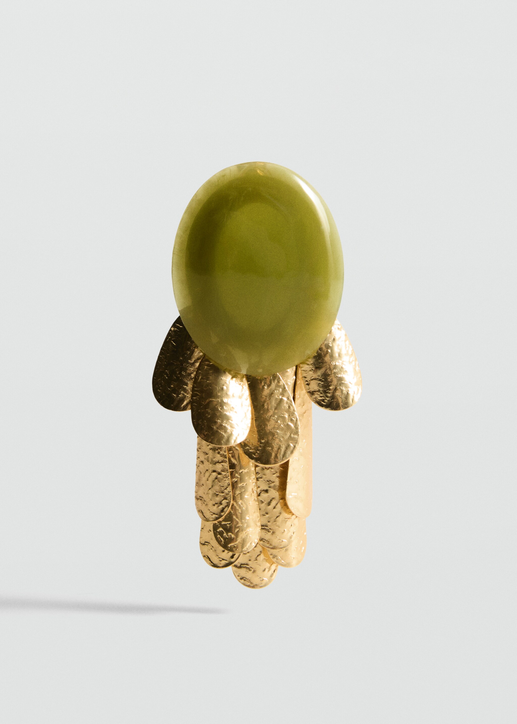 Circular waterfall-design earrings - Medium plane, Gold. Ref: 87005976-00.