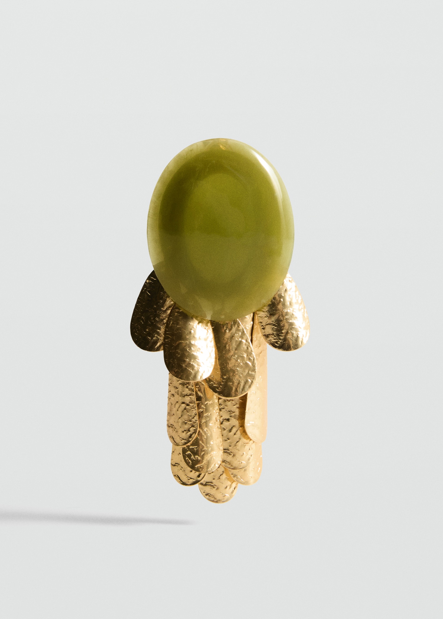 Circular waterfall-design earrings - Medium plane