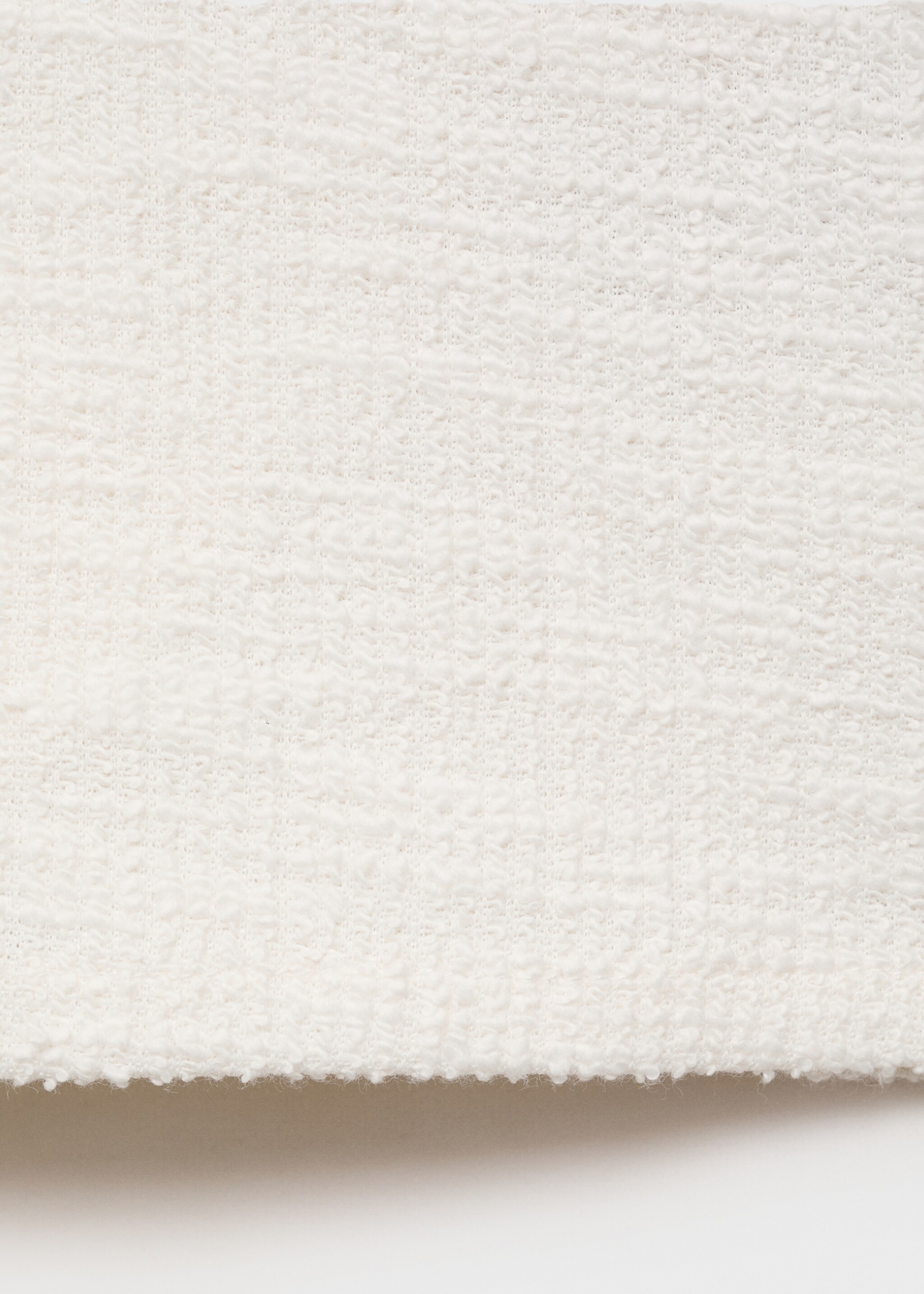 Camiseta abertura tweed - Detalle del artículo 0, Blanco roto. Ref: 87005980-00.