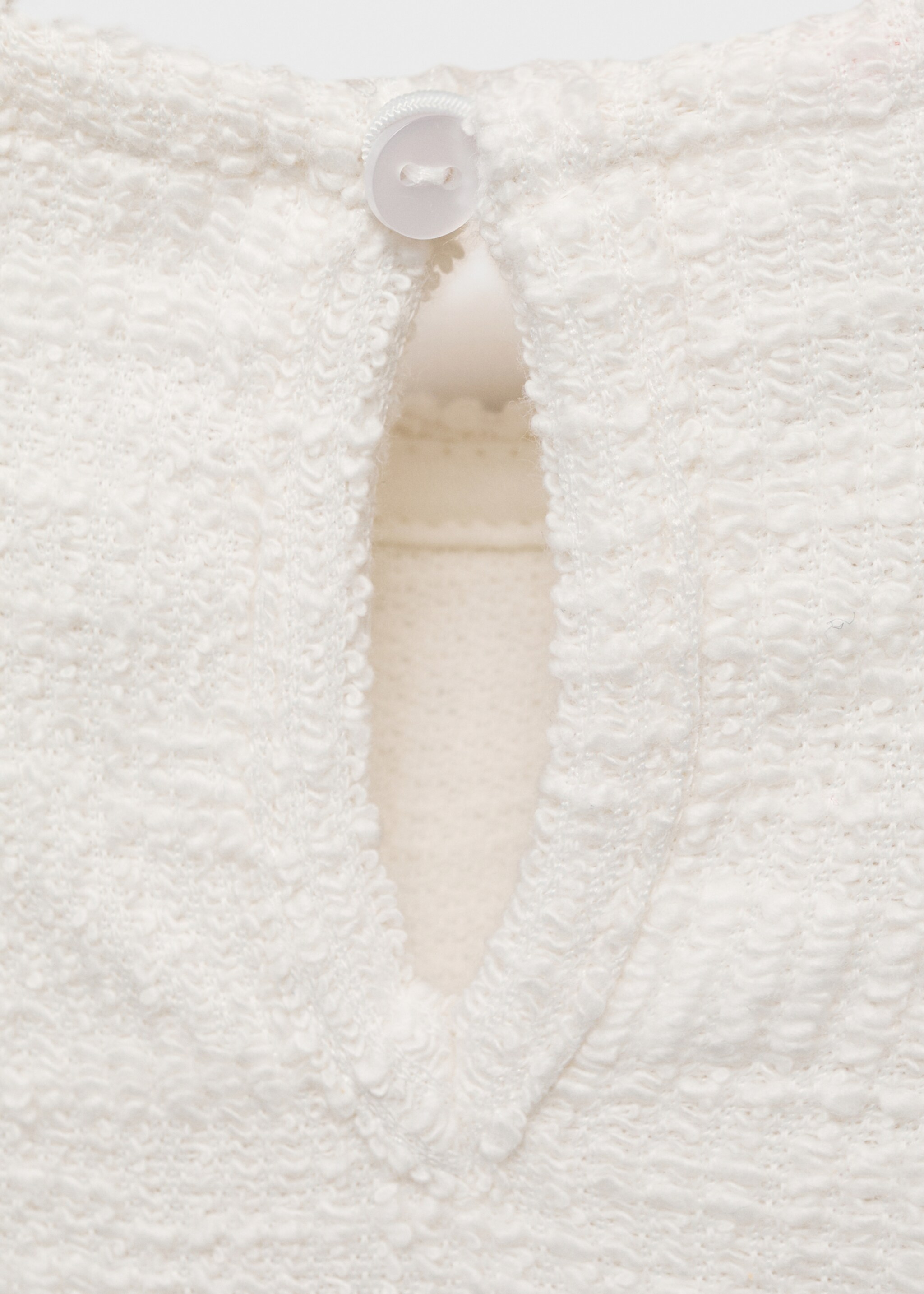 Camiseta abertura tweed - Detalle del artículo 8, Blanco roto. Ref: 87005980-00.
