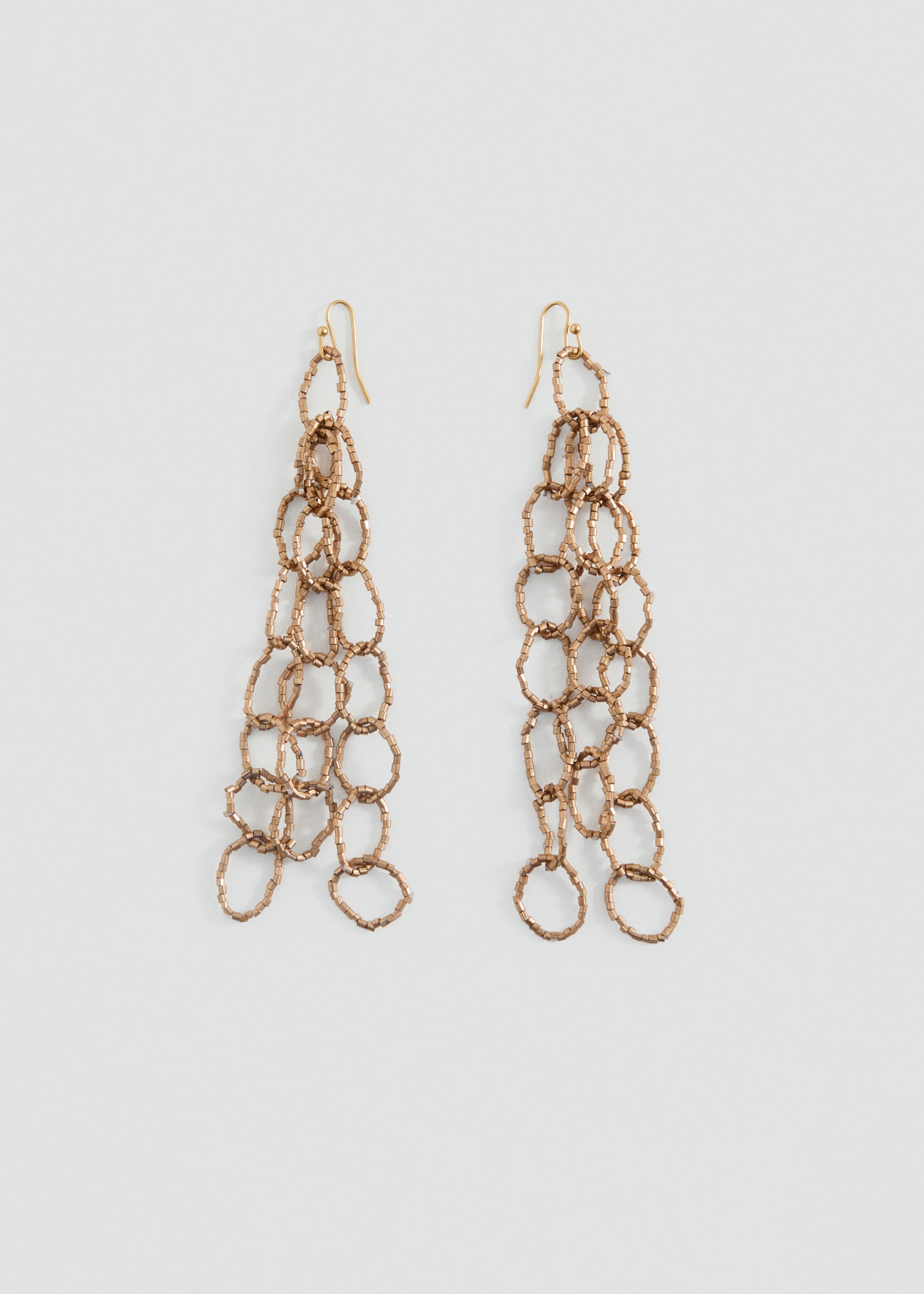 Intertwined hoop earrings - Article without model, Gold. Ref: 87005988-00.