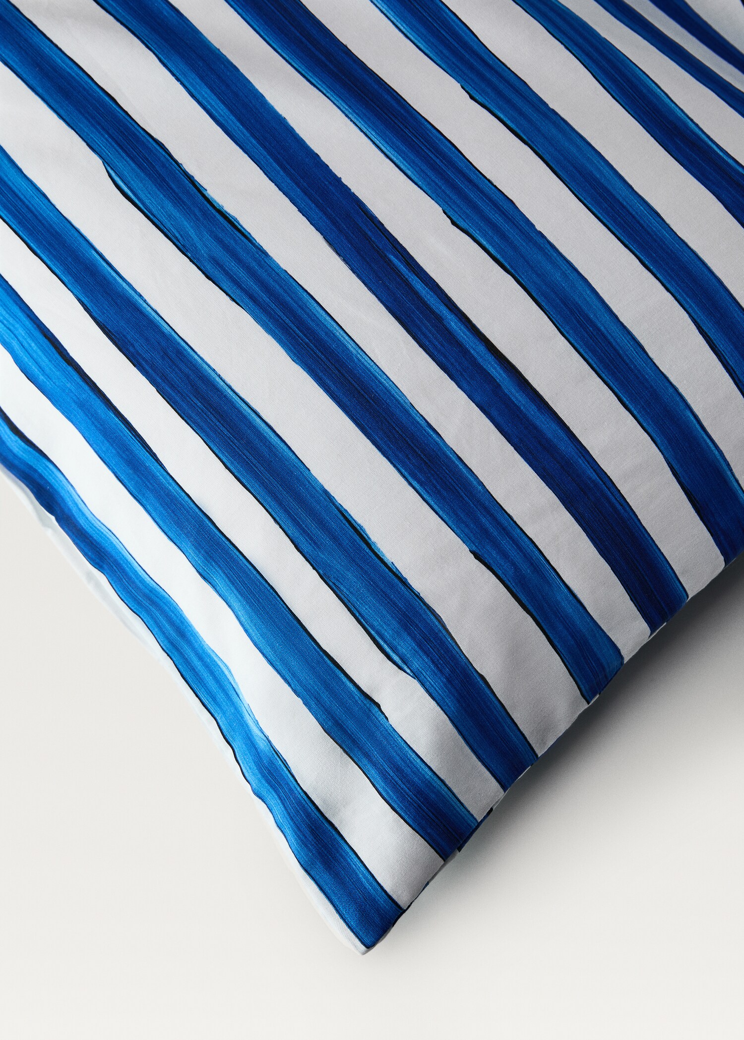 Povlak na přikrývku z bavlněného perkálu s akvarelovými proužky, na postel 150/160 cm - Detail zboží 2