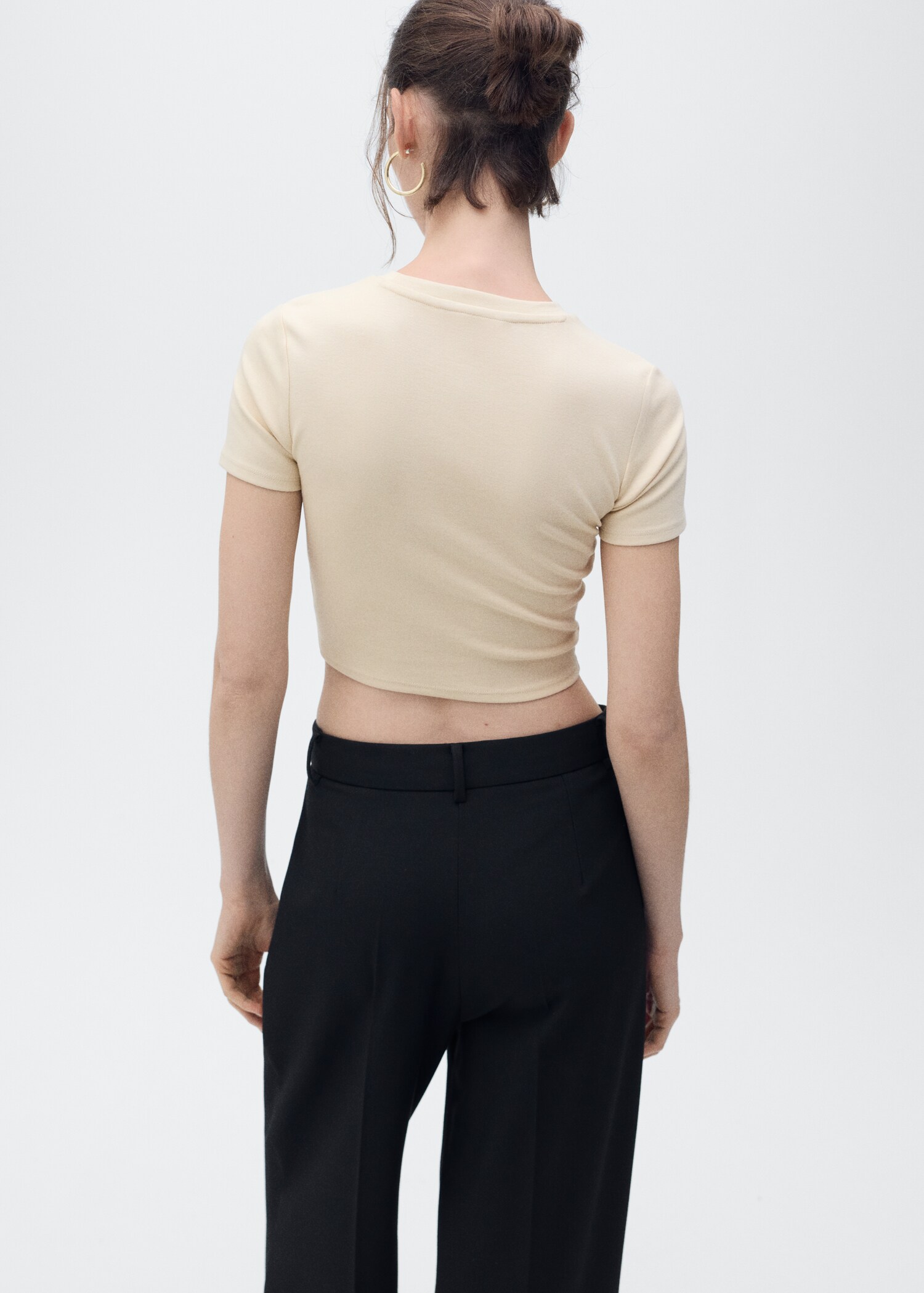 Fitted cropped t-shirt - Reverse of the article