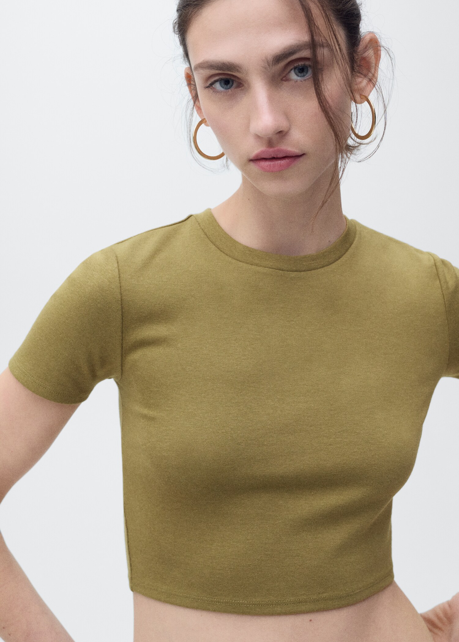 Fitted cropped t-shirt - Details of the article 1