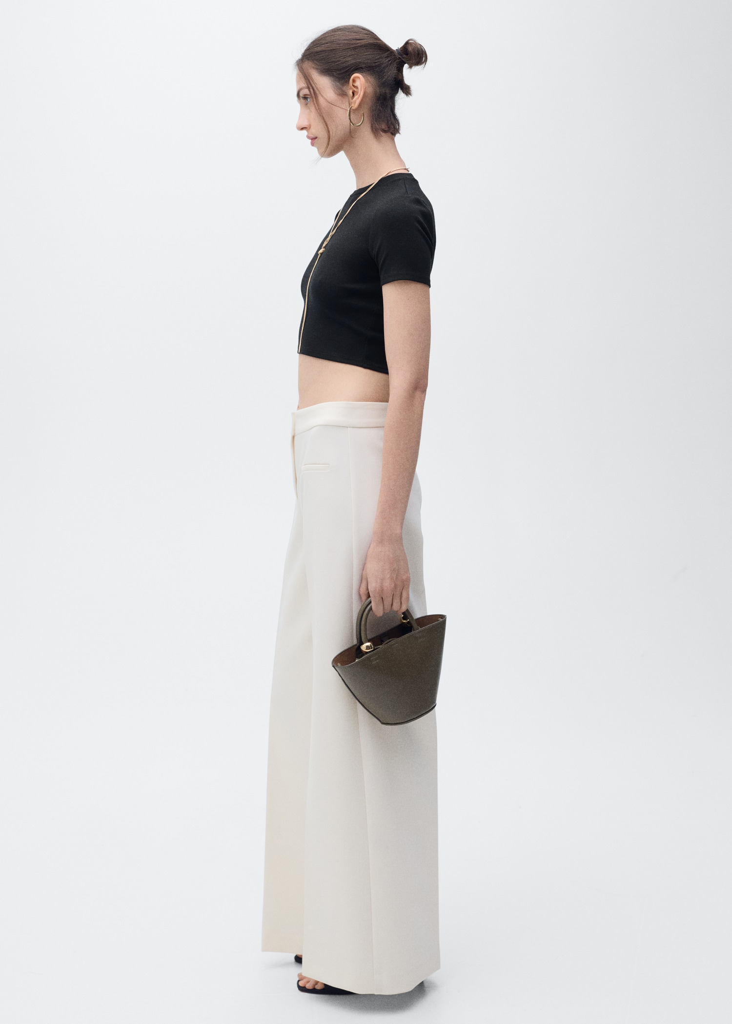 Fitted cropped t-shirt - Details of the article 2