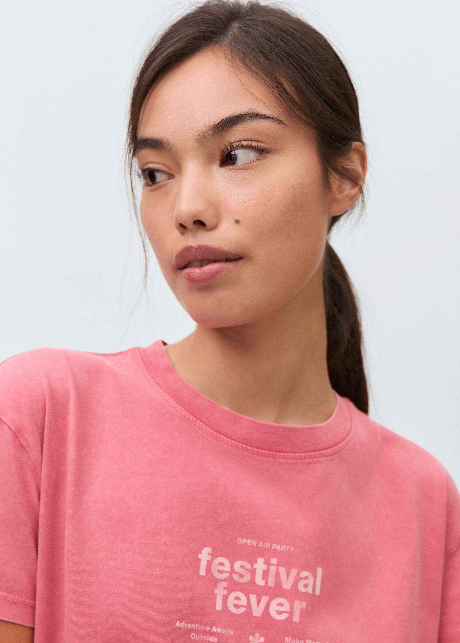 Printed cotton-blend t-shirt - Details of the article 1