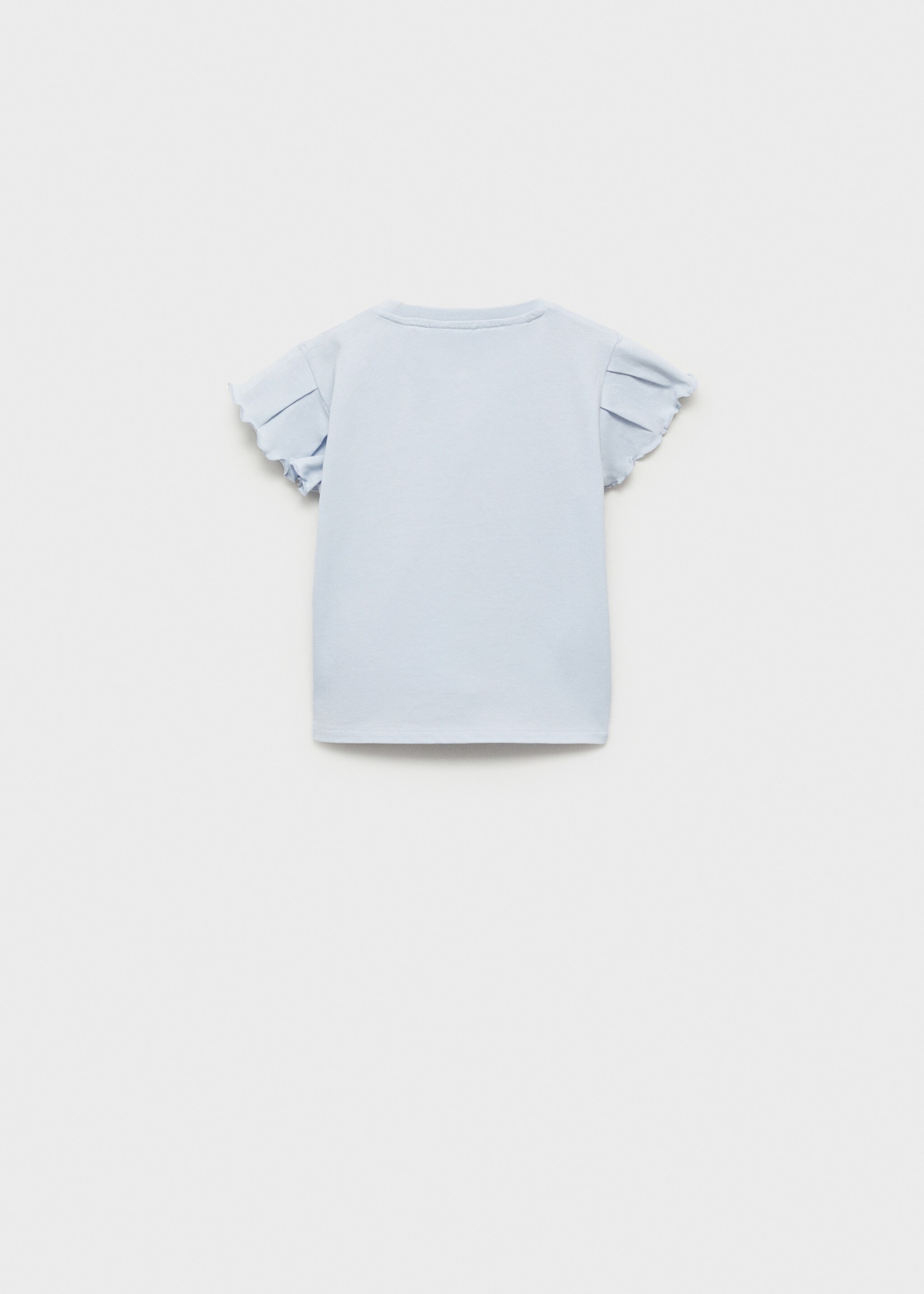 Short-sleeved cotton t-shirt - Reverse of the article, Sky Blue. Ref: 87006353-00.