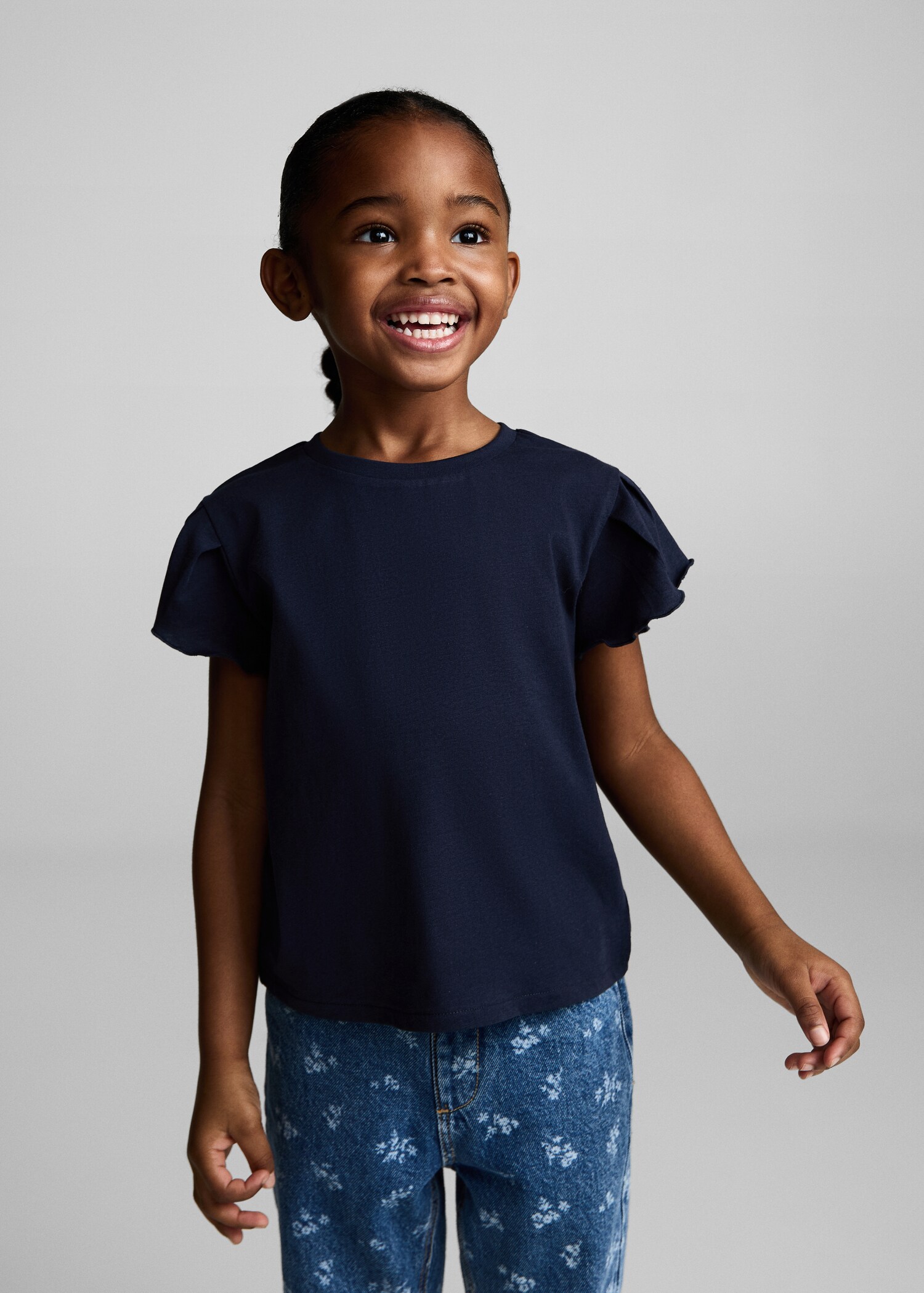 Μπλούζα κοντό μανίκι βαμβάκι - Μεσαίο πλάνο