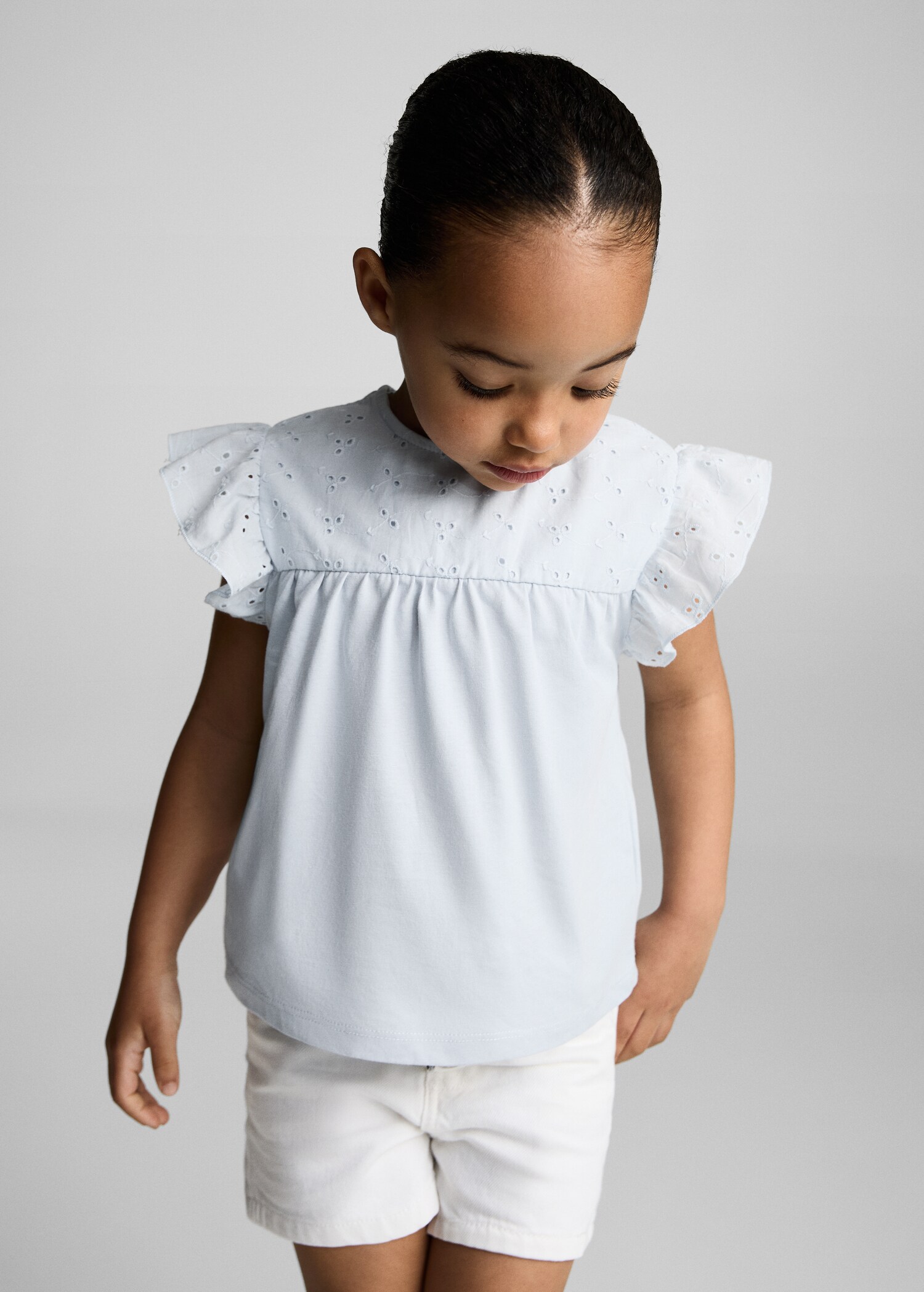 Openwork details T-shirt - Medium plane