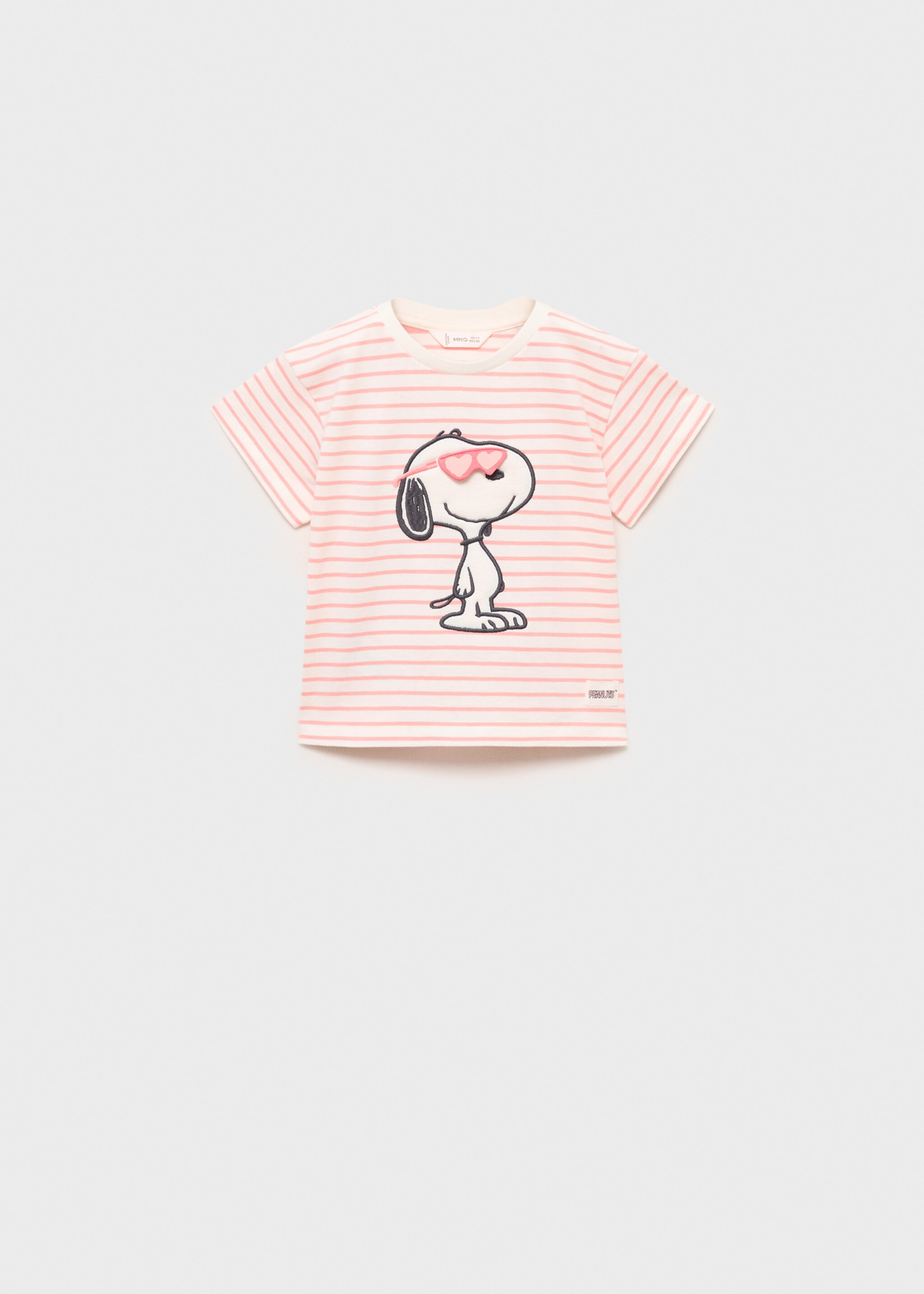 Snoopy printed t-shirt - Article without model, Coral Red. Ref: 87006362-00.