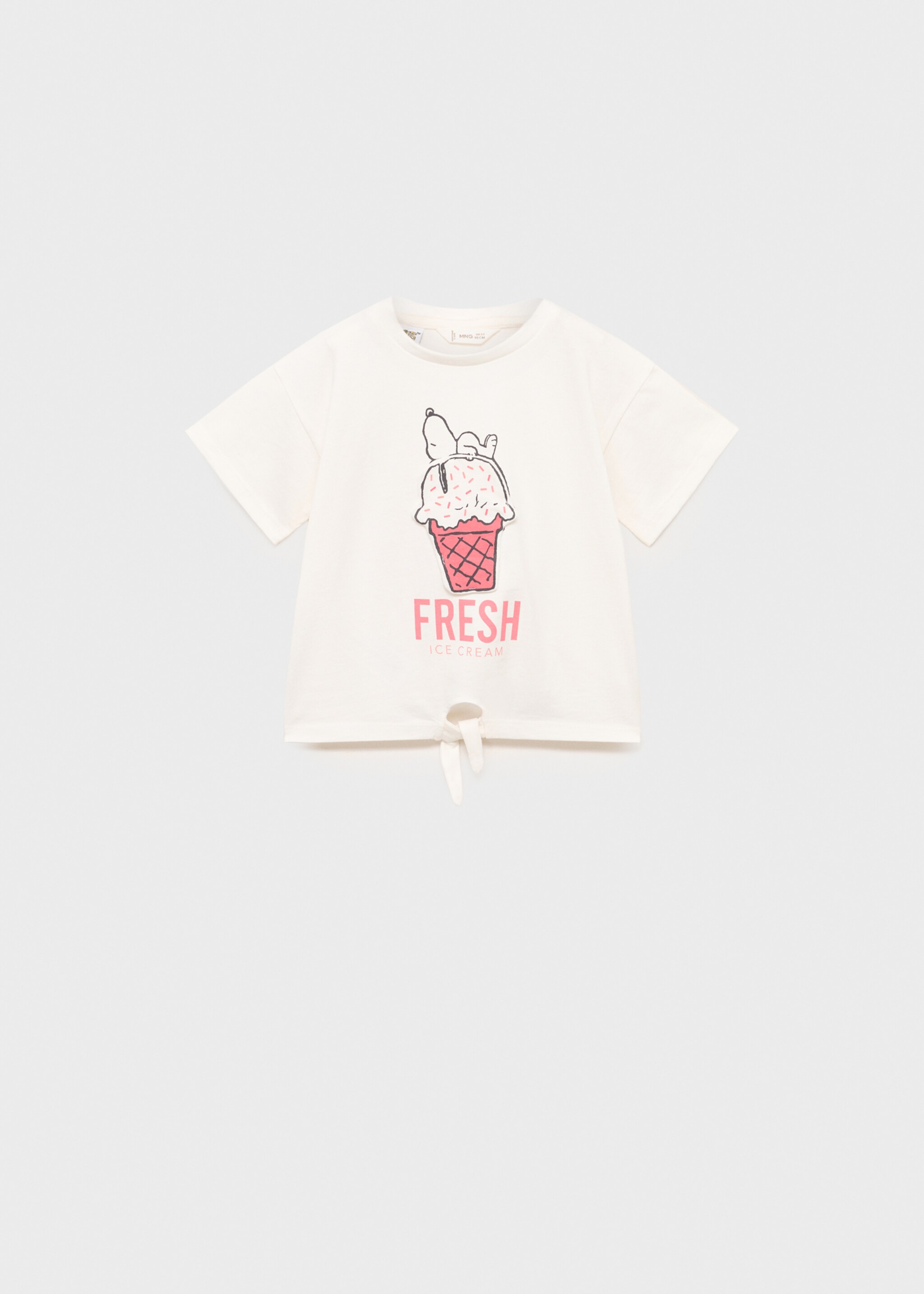 T-shirt imprimé Snoopy - Article sans modèle, Blanc cassé. Ref: 87006364-00.