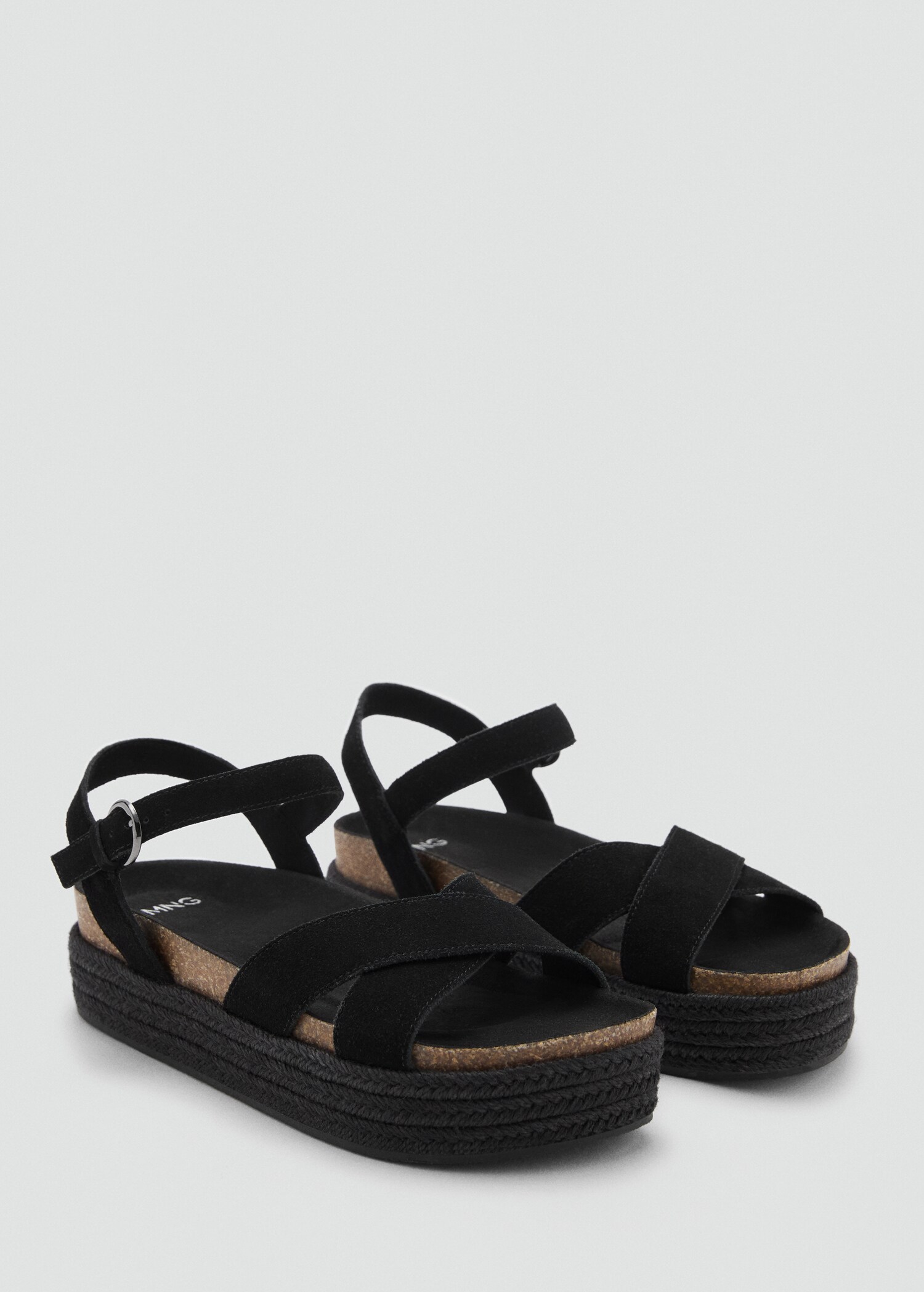 Platform leather sandals - Medium plane