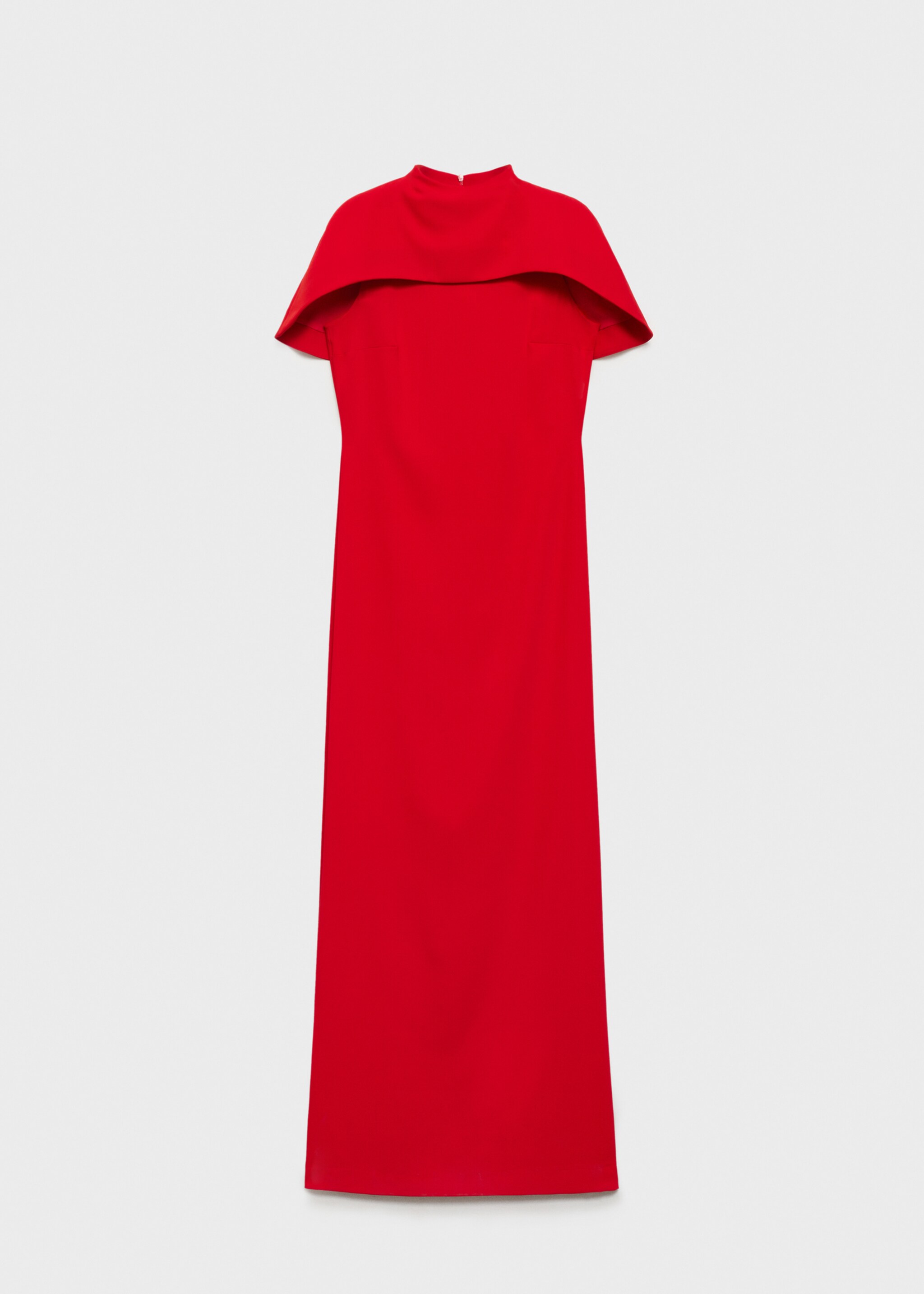 Vestido recto cuello capa - Artículo sin modelo, Rojo. Ref: 87006381-00.