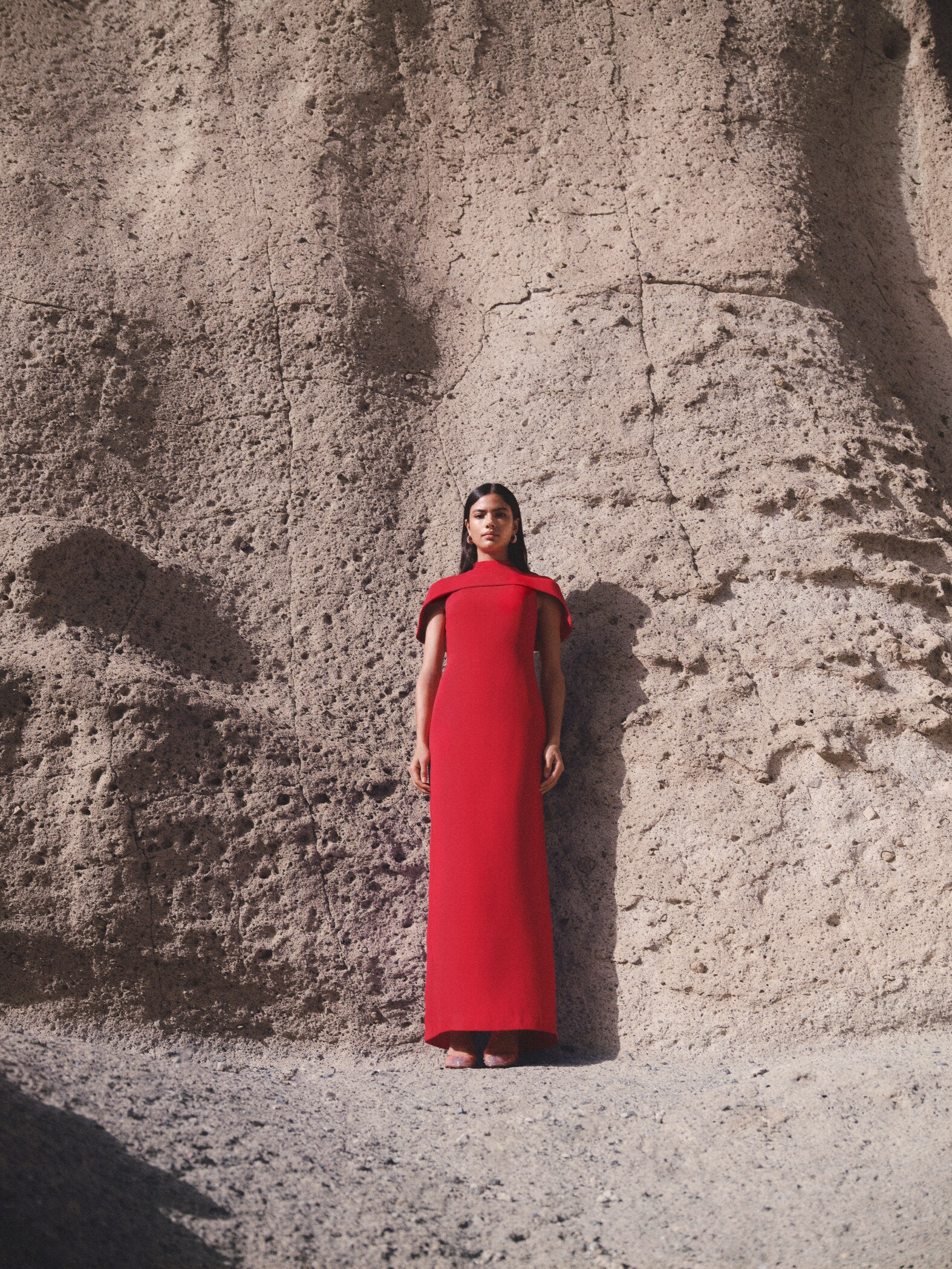 Vestido recto cuello capa - Detalle del artículo 6