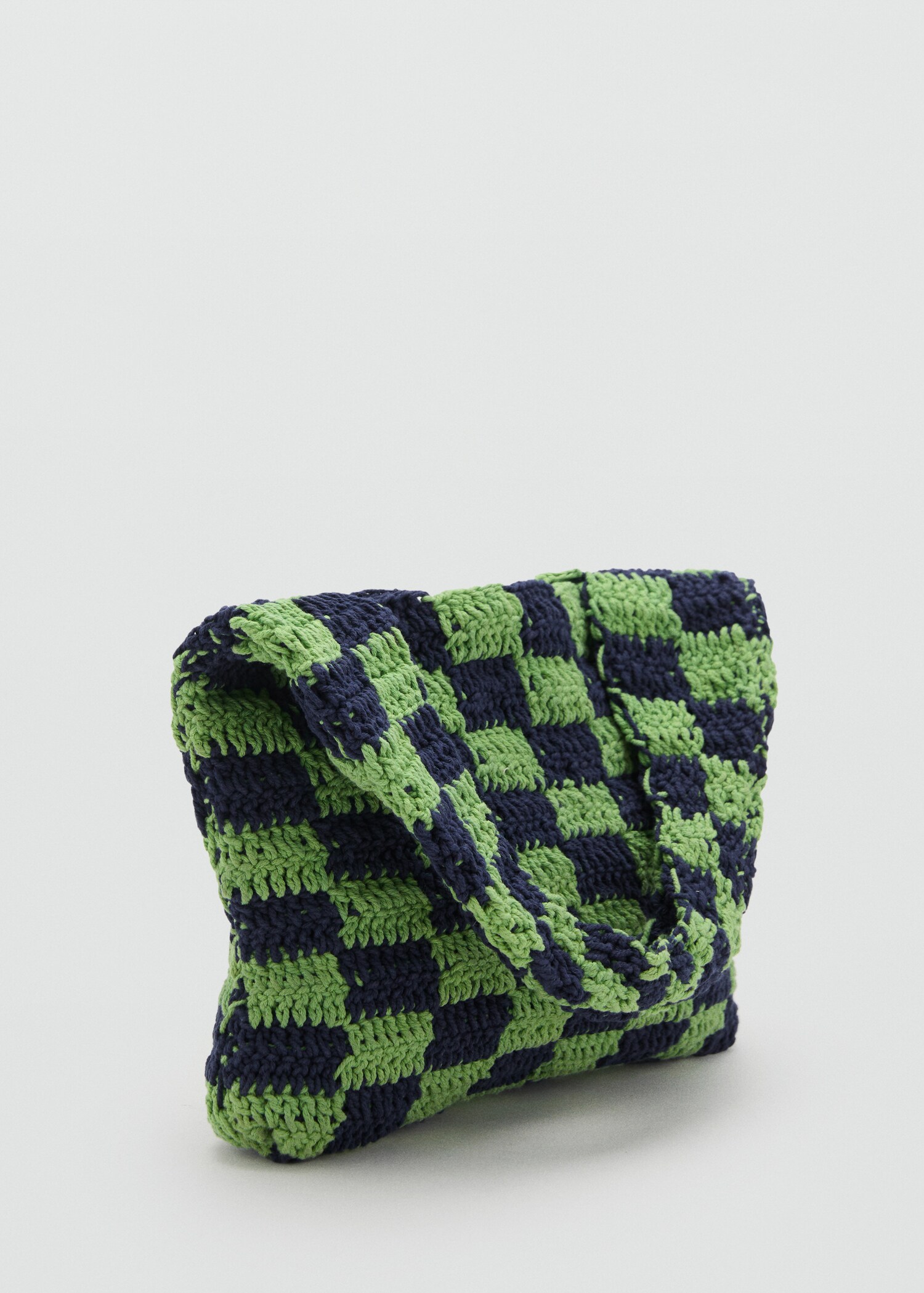 Check crochet bag - Medium plane
