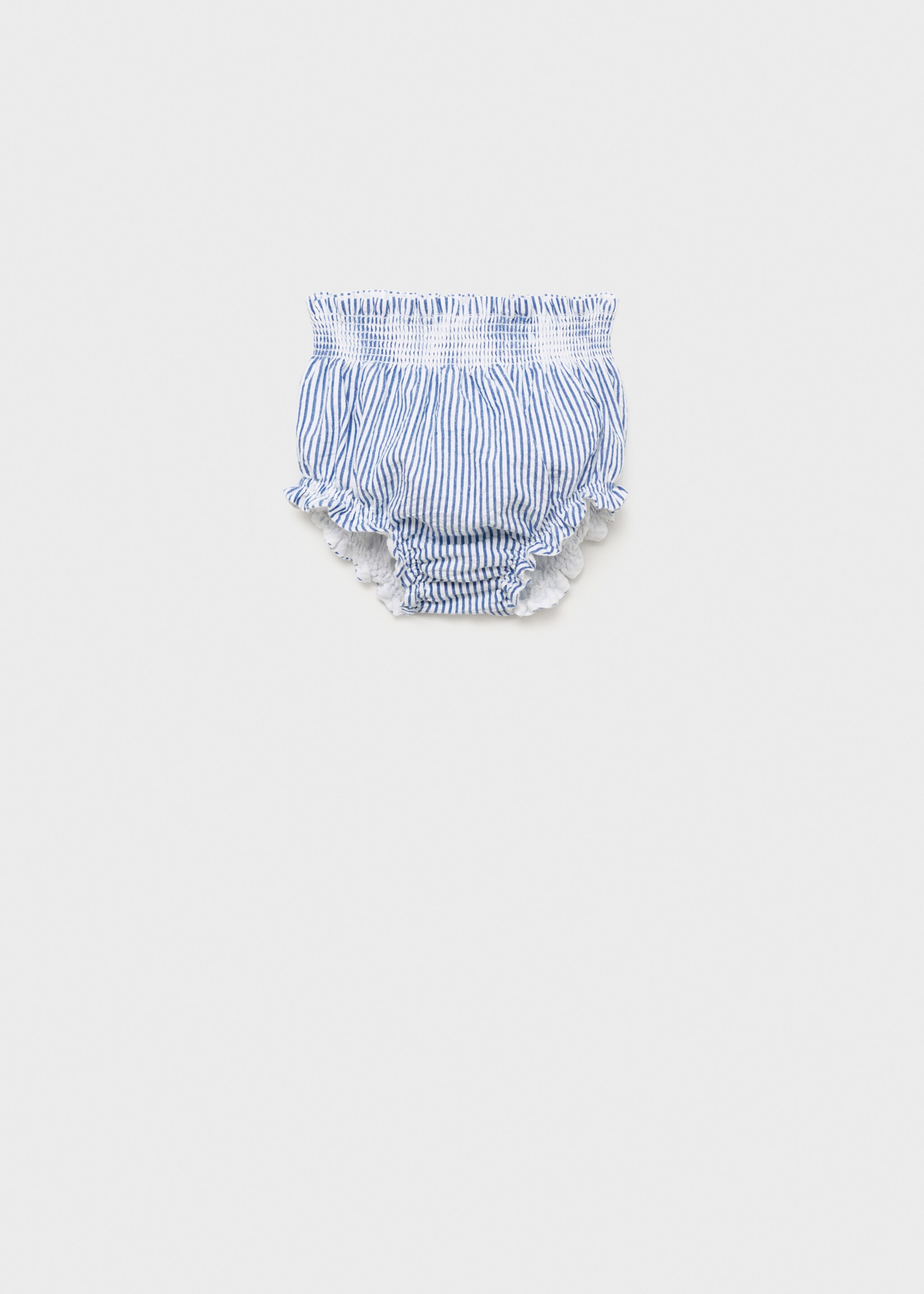 Striped cotton shorts - Article without model, Blue. Ref: 87006718-00.