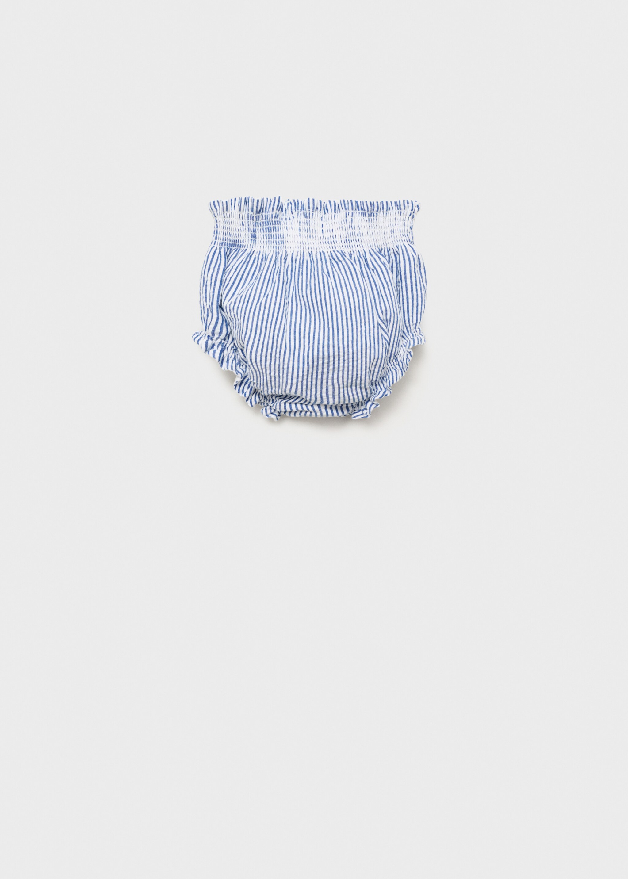 Striped cotton shorts - Reverse of the article, Blue. Ref: 87006718-00.