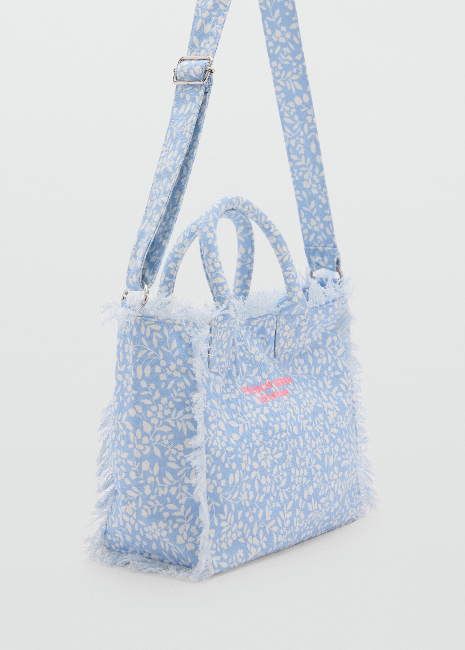 Mini-Tote-Bag mit Blumenprint - Mittlere Ansicht