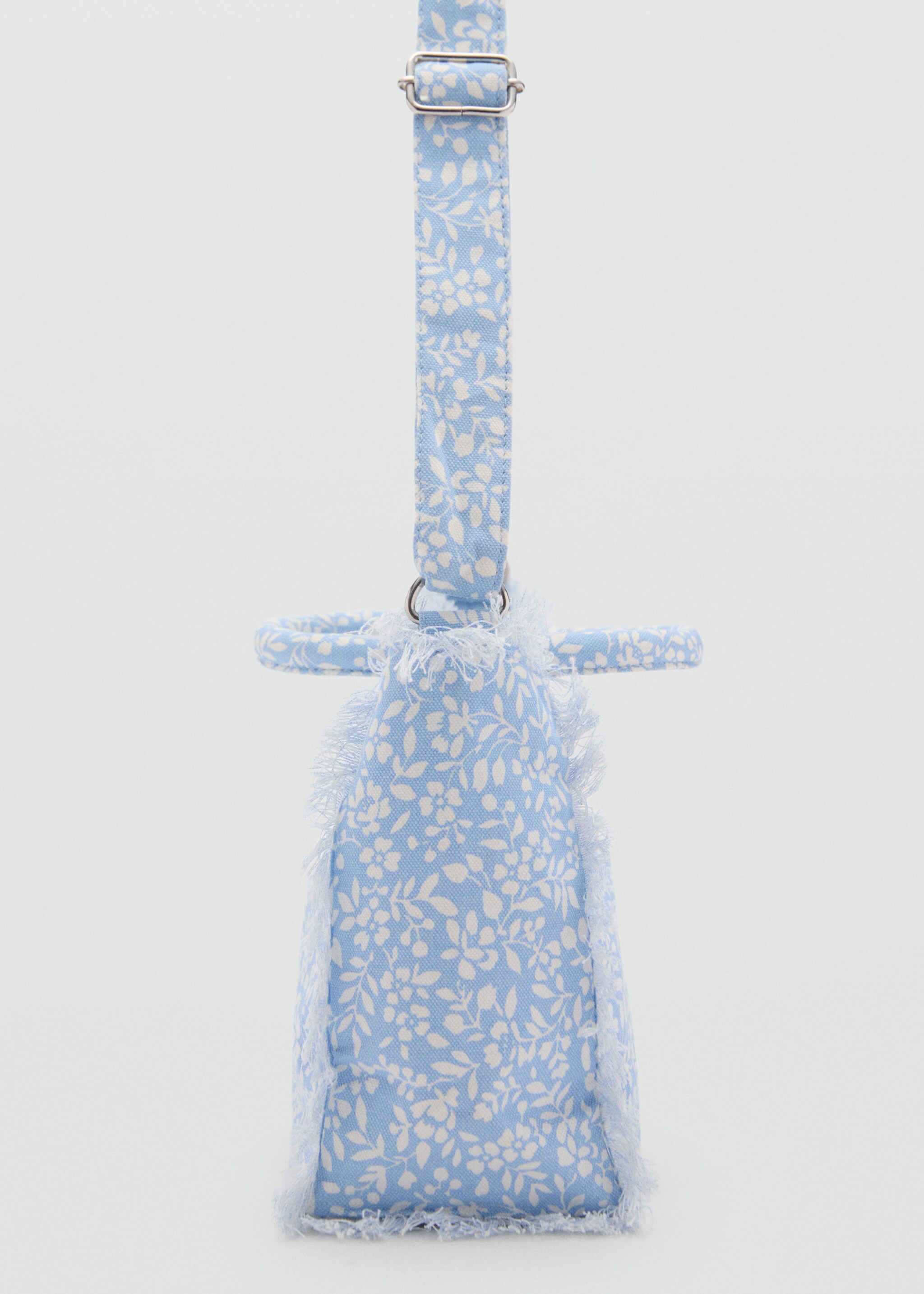 Mini-Tote-Bag mit Blumenprint - Detail des Artikels 1, Himmelblau. Ref: 87006720-00.