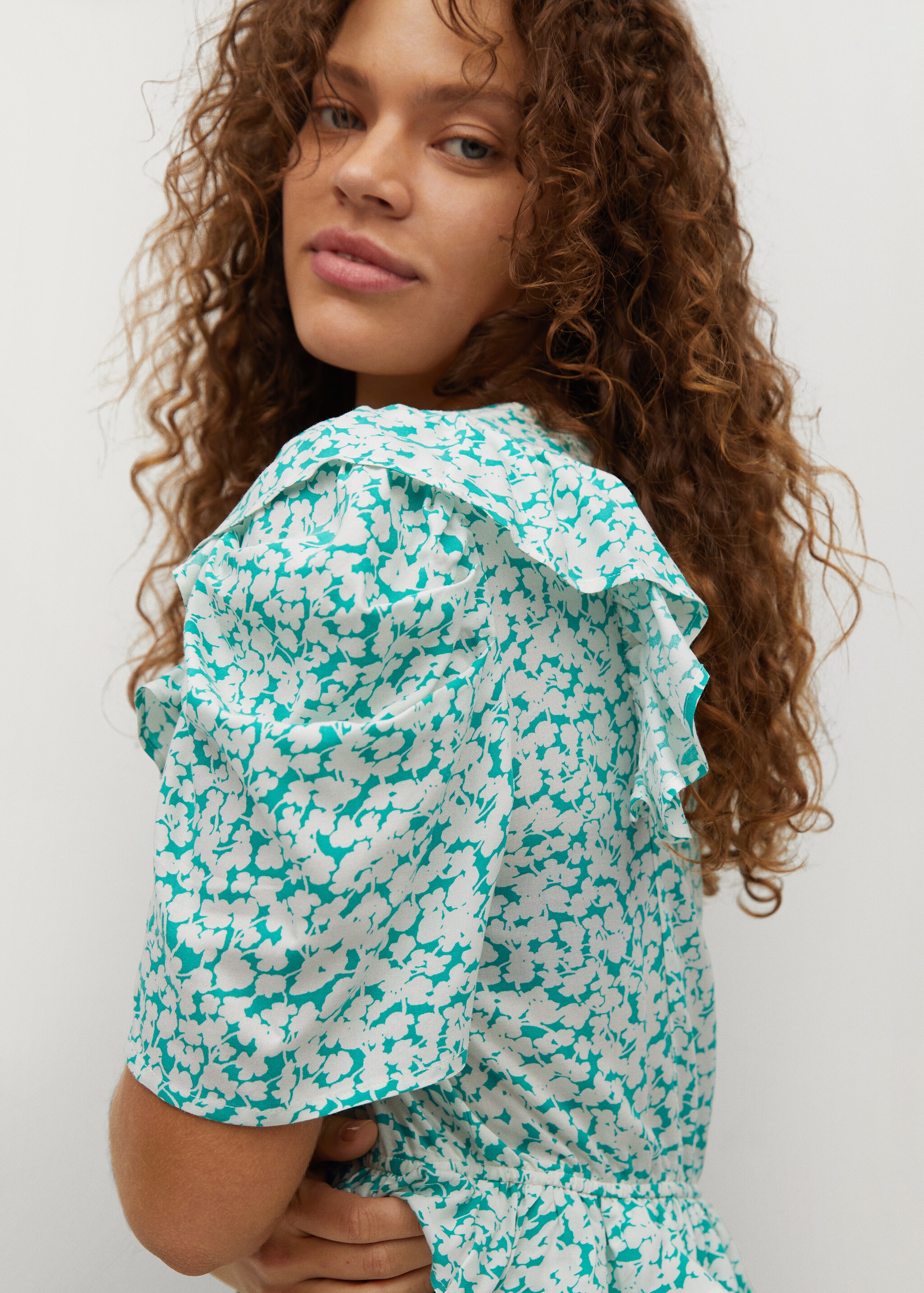 Ruffle printed dress - Details of the article 1