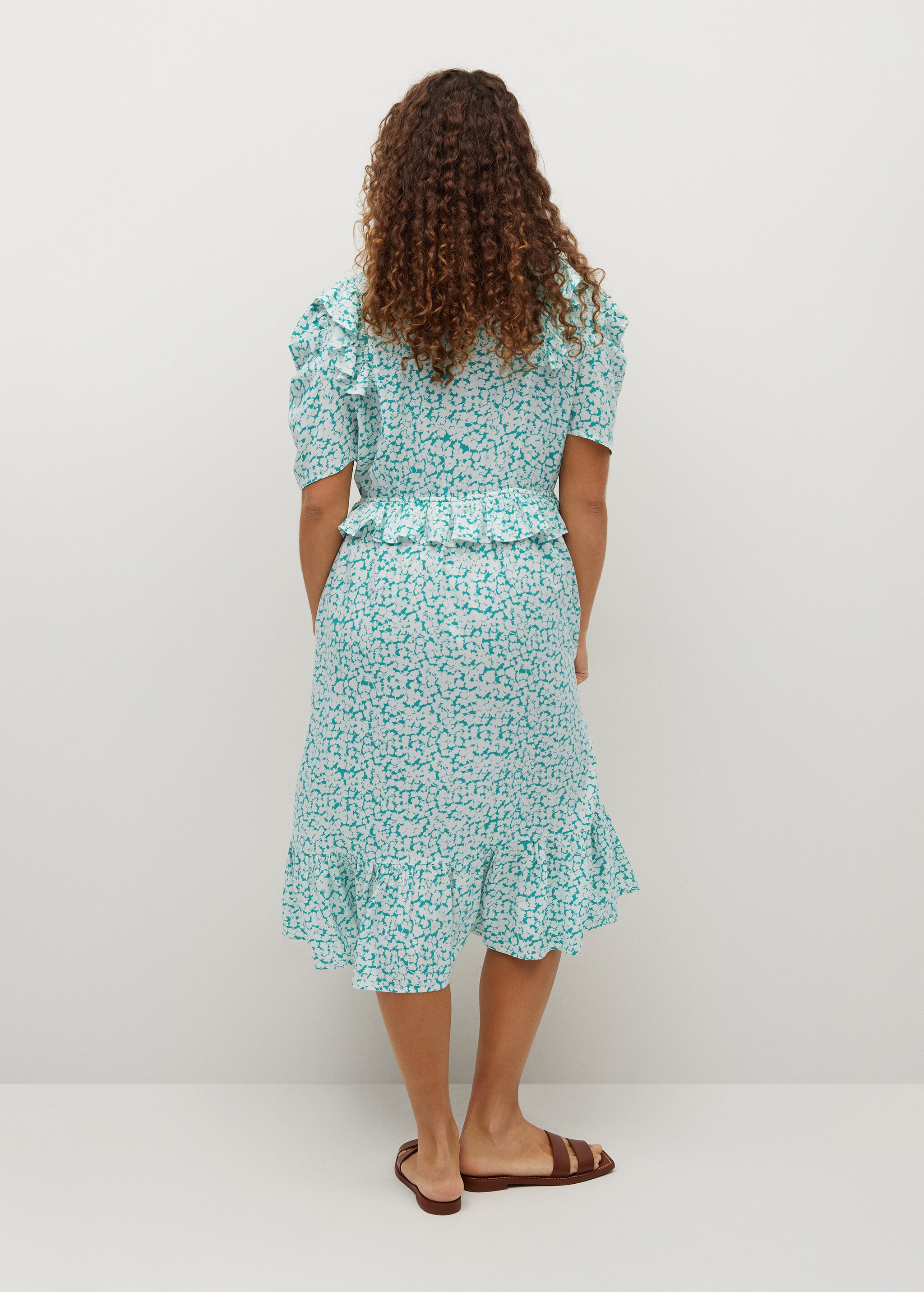 Ruffle printed dress - Reverse of the article