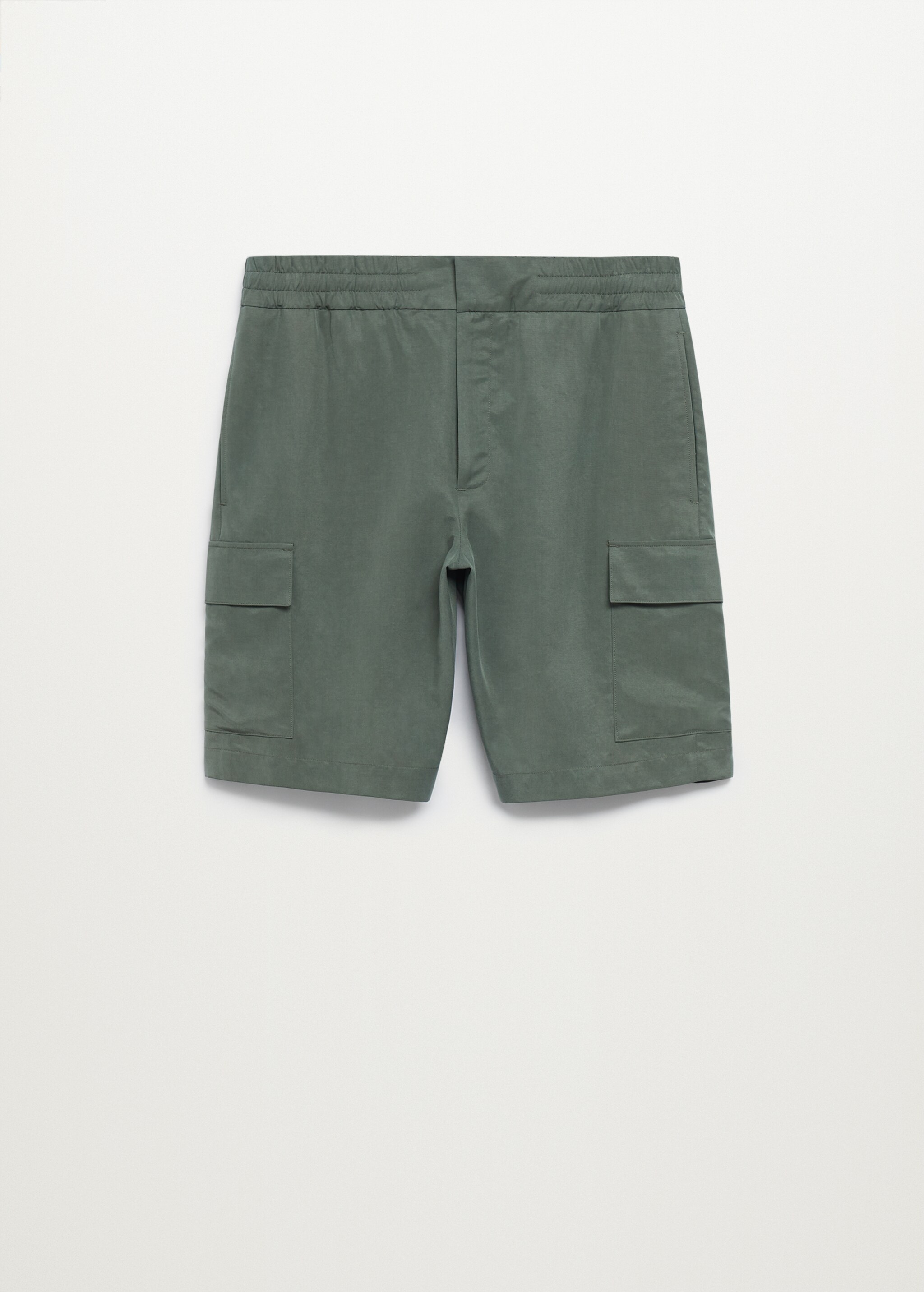 Cargo linen bermuda shorts - Article without model