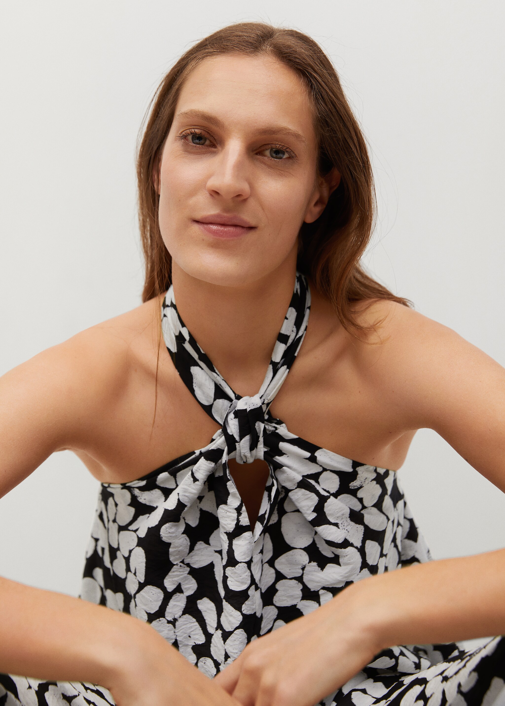 Vestido halter estampado - Detalle del artículo 2