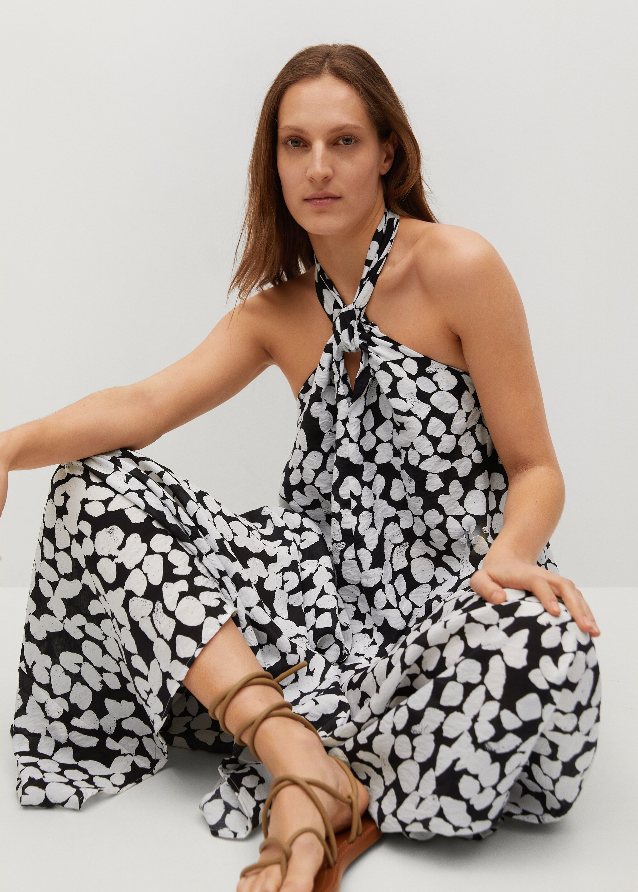 Vestido halter estampado - Detalle del artículo 3