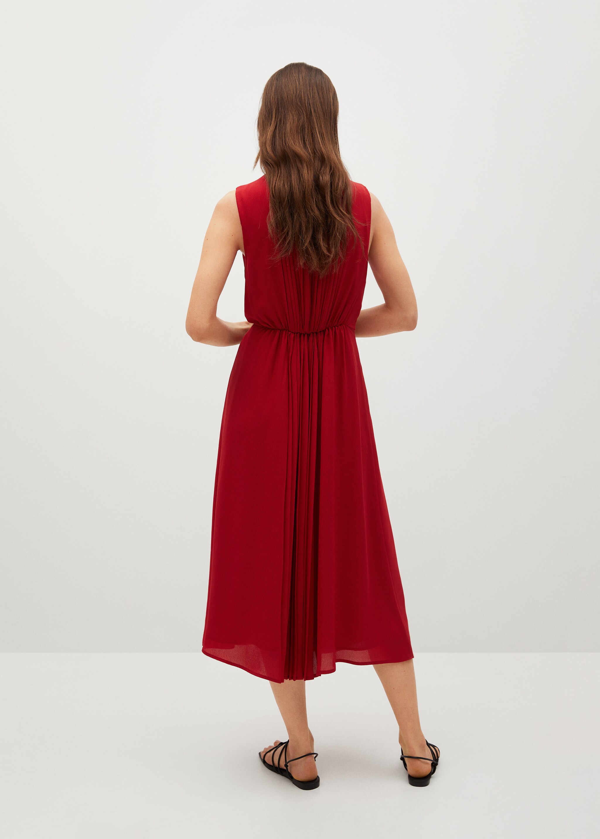 Vestido detalles plisados - Reverso del artículo