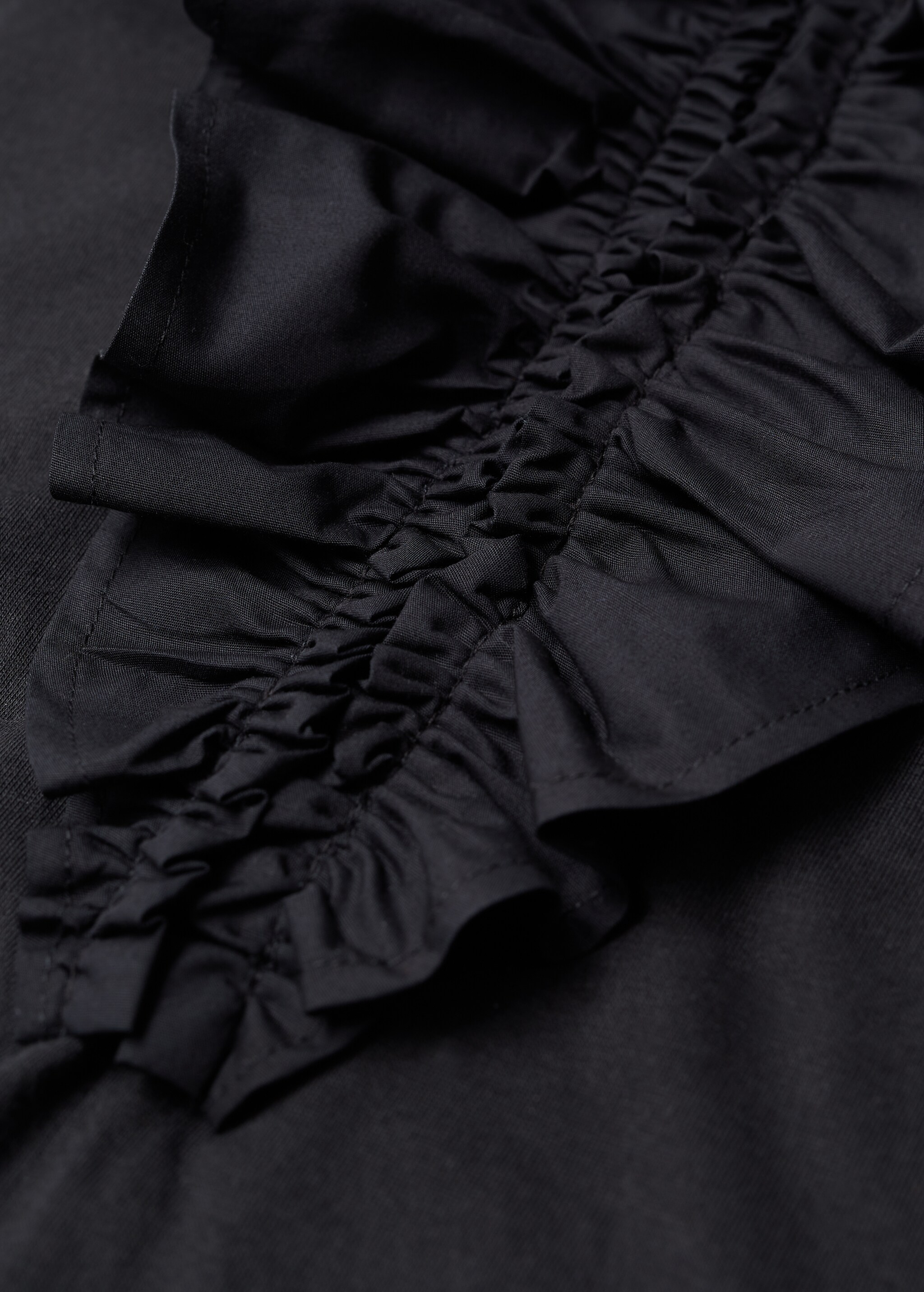 Baumwoll-T-Shirt mit Volant - Detail des Artikels 8